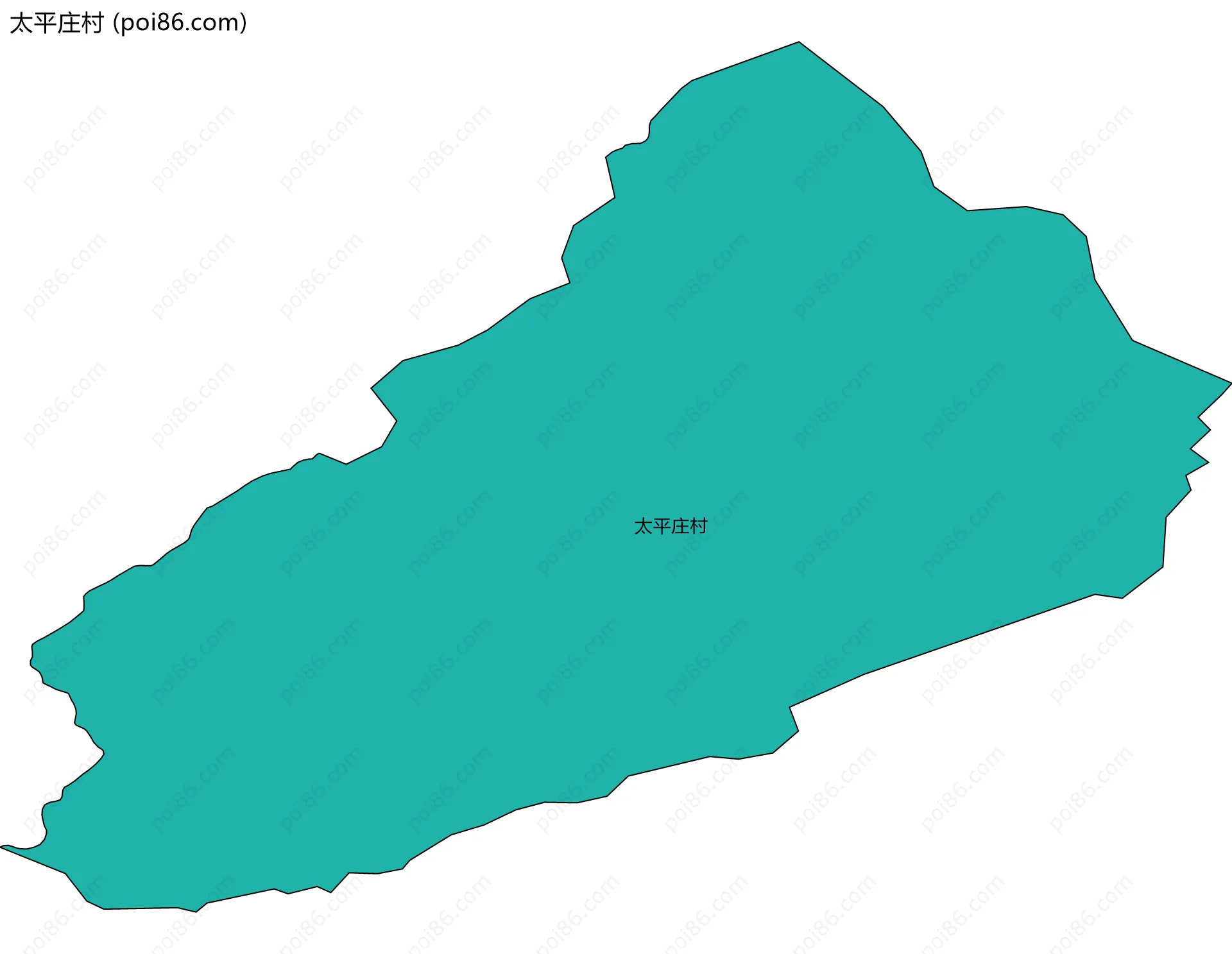 太平庄村边界地图