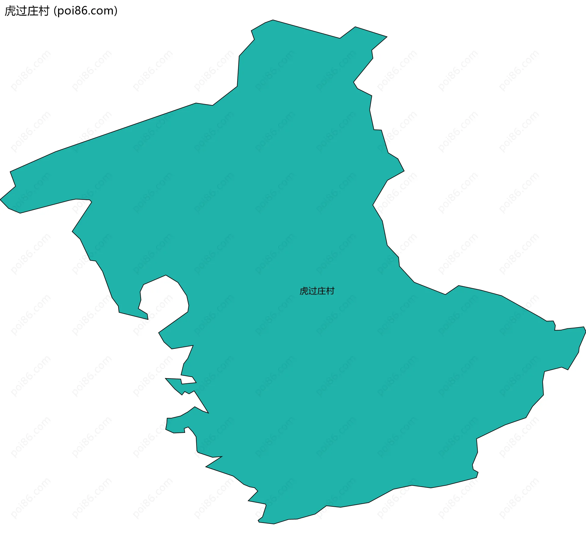 虎过庄村边界地图