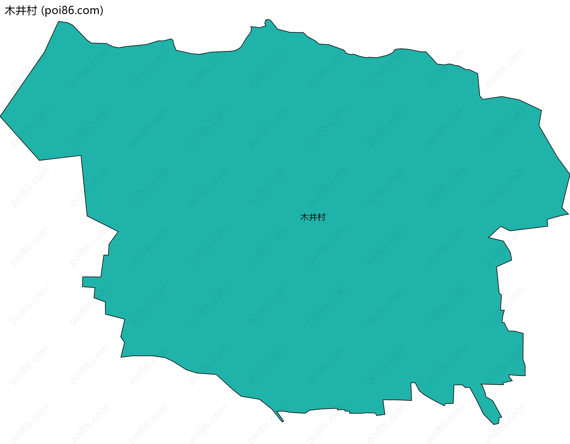 木井村边界地图