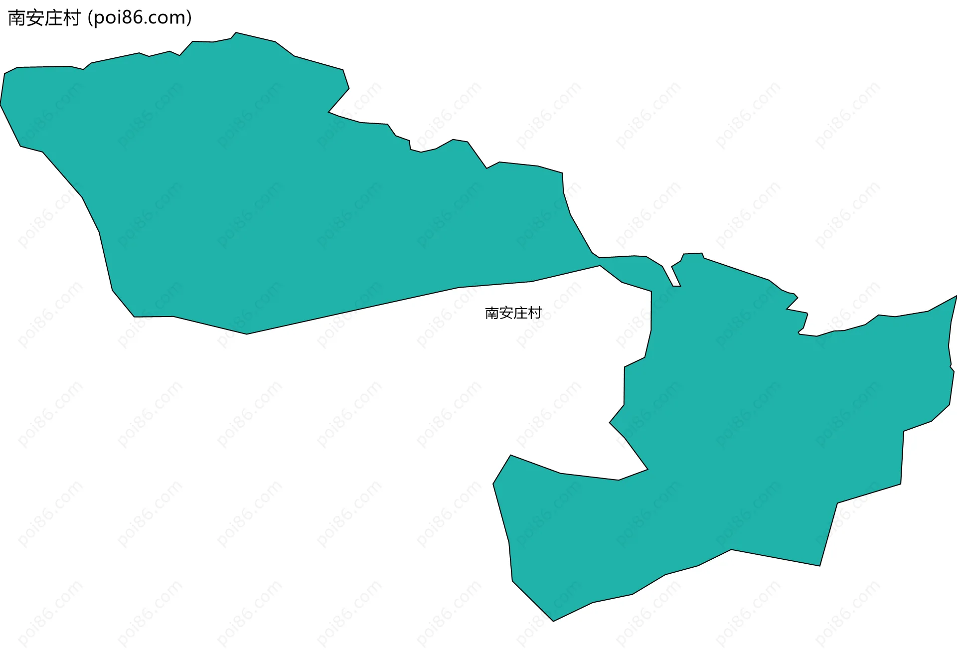 南安庄村边界地图