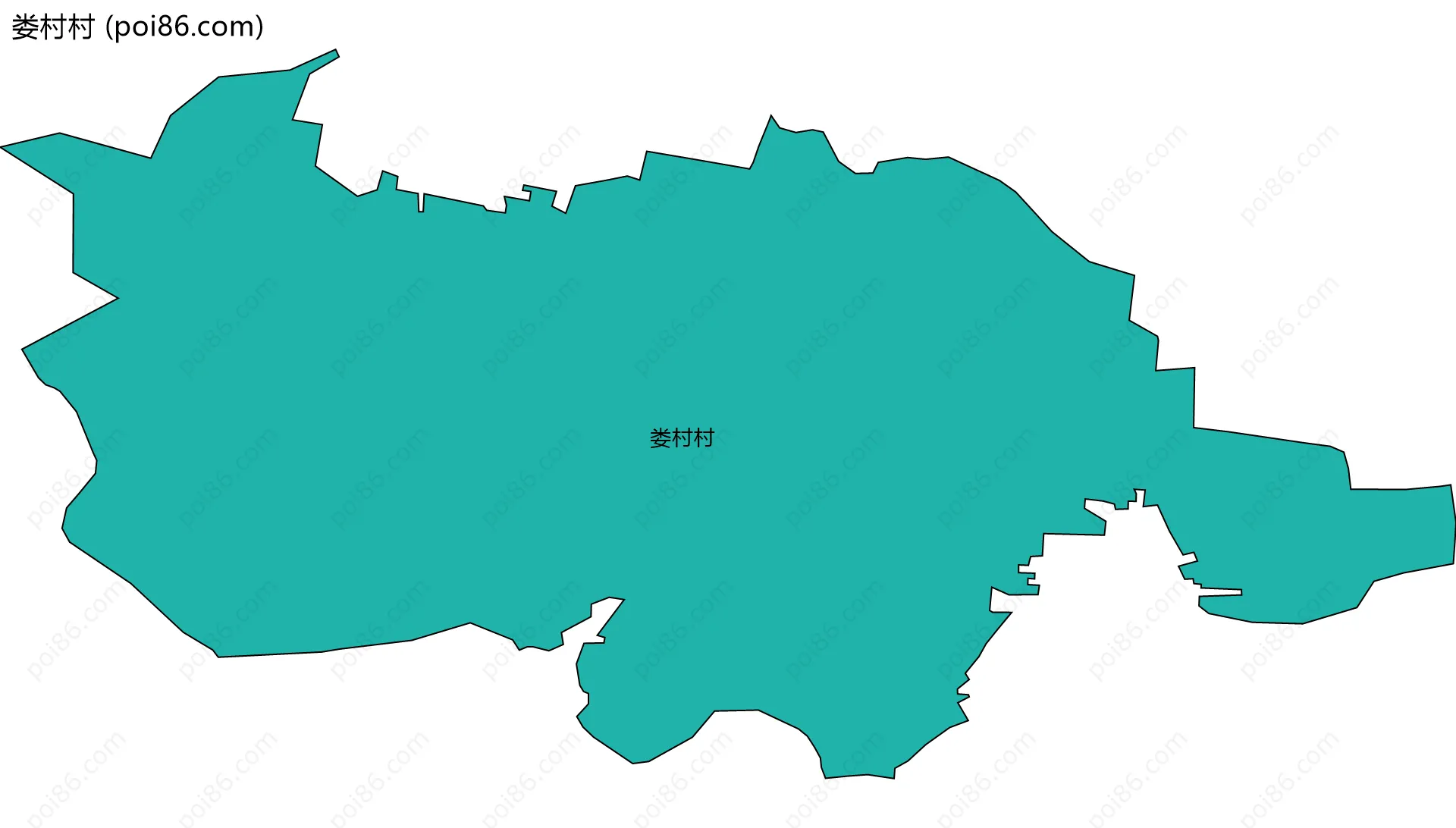 娄村村边界地图