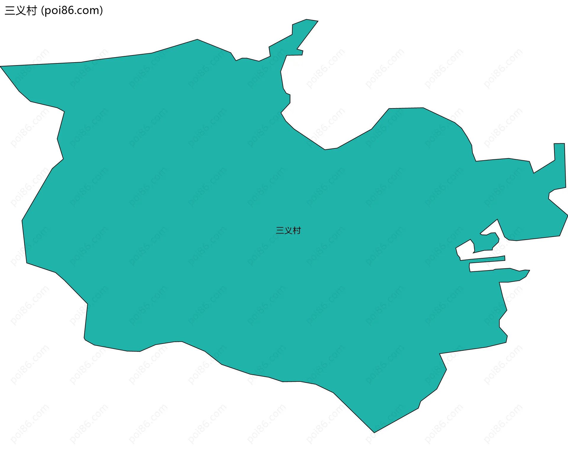 三义村边界地图