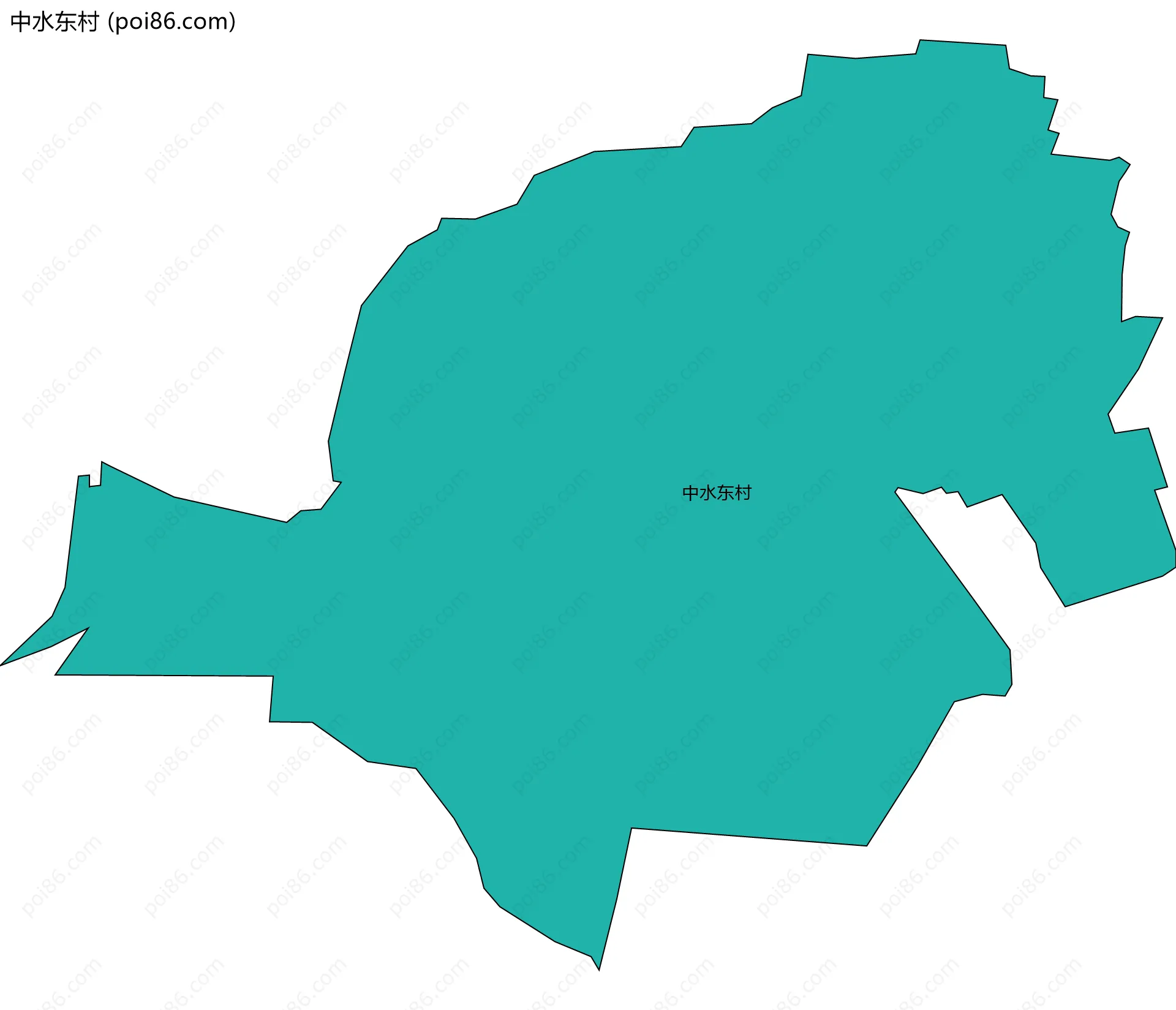 中水东村边界地图