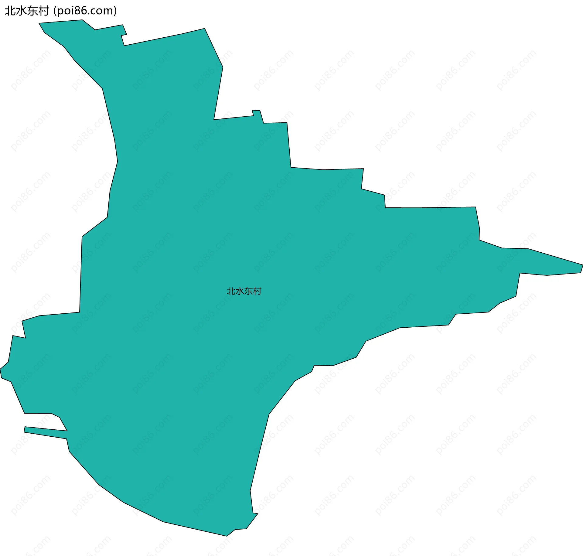 北水东村边界地图