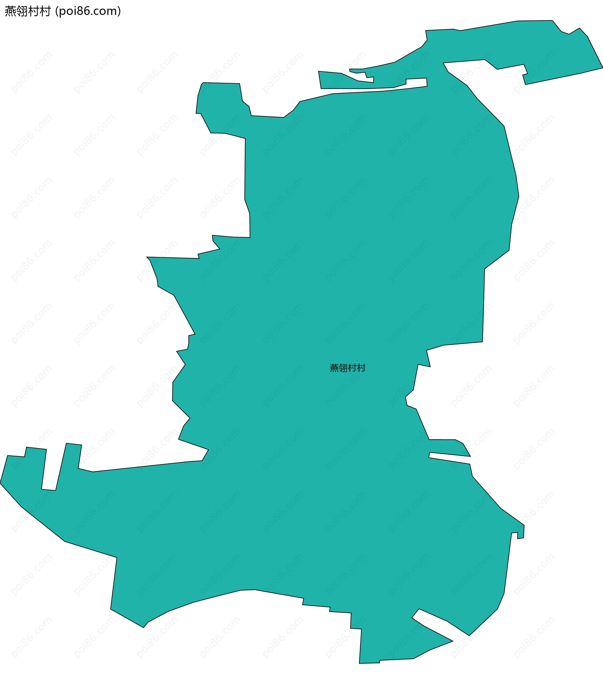 燕翎村村边界地图