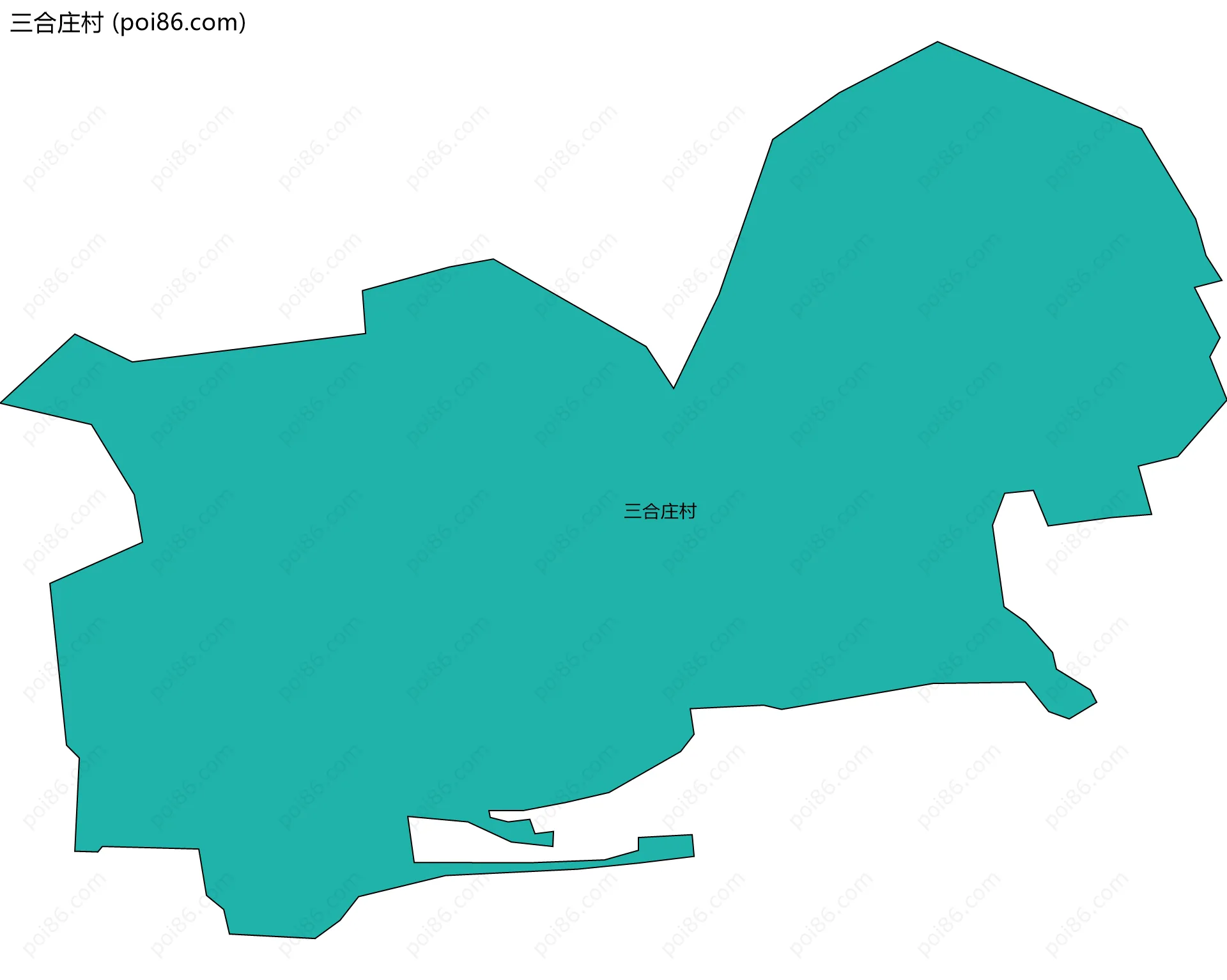 三合庄村边界地图