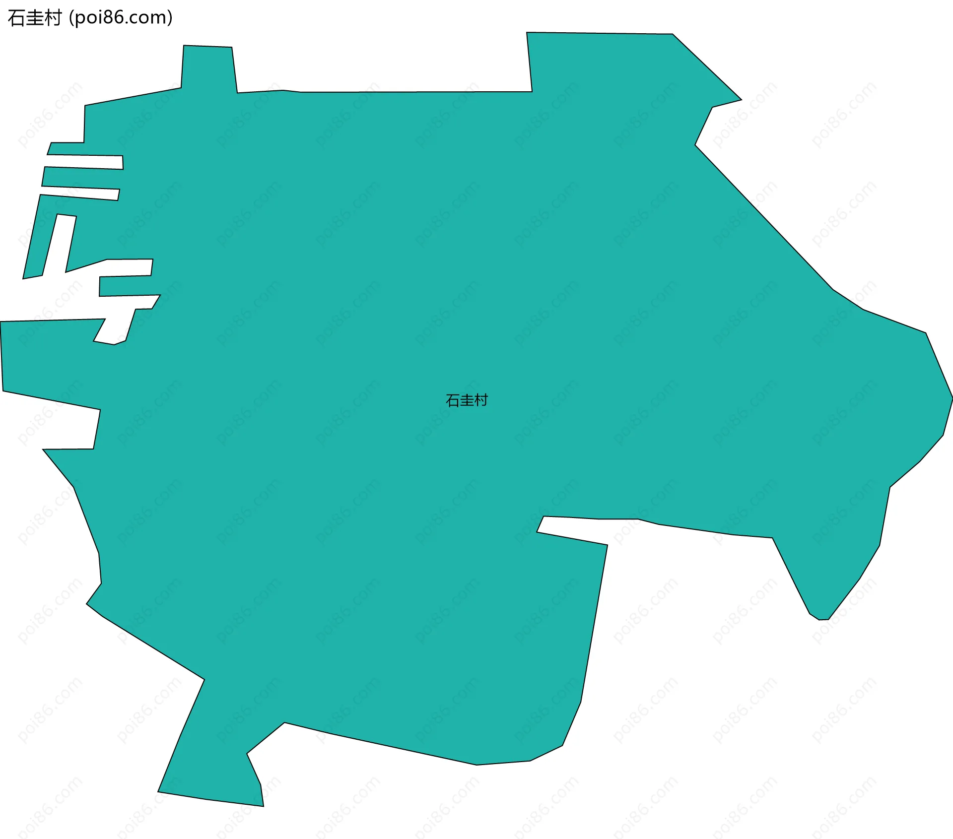 石圭村边界地图