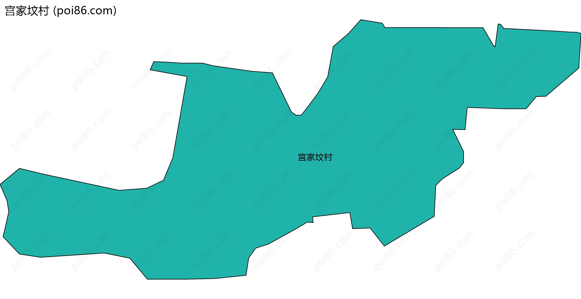 宫家坟村边界地图