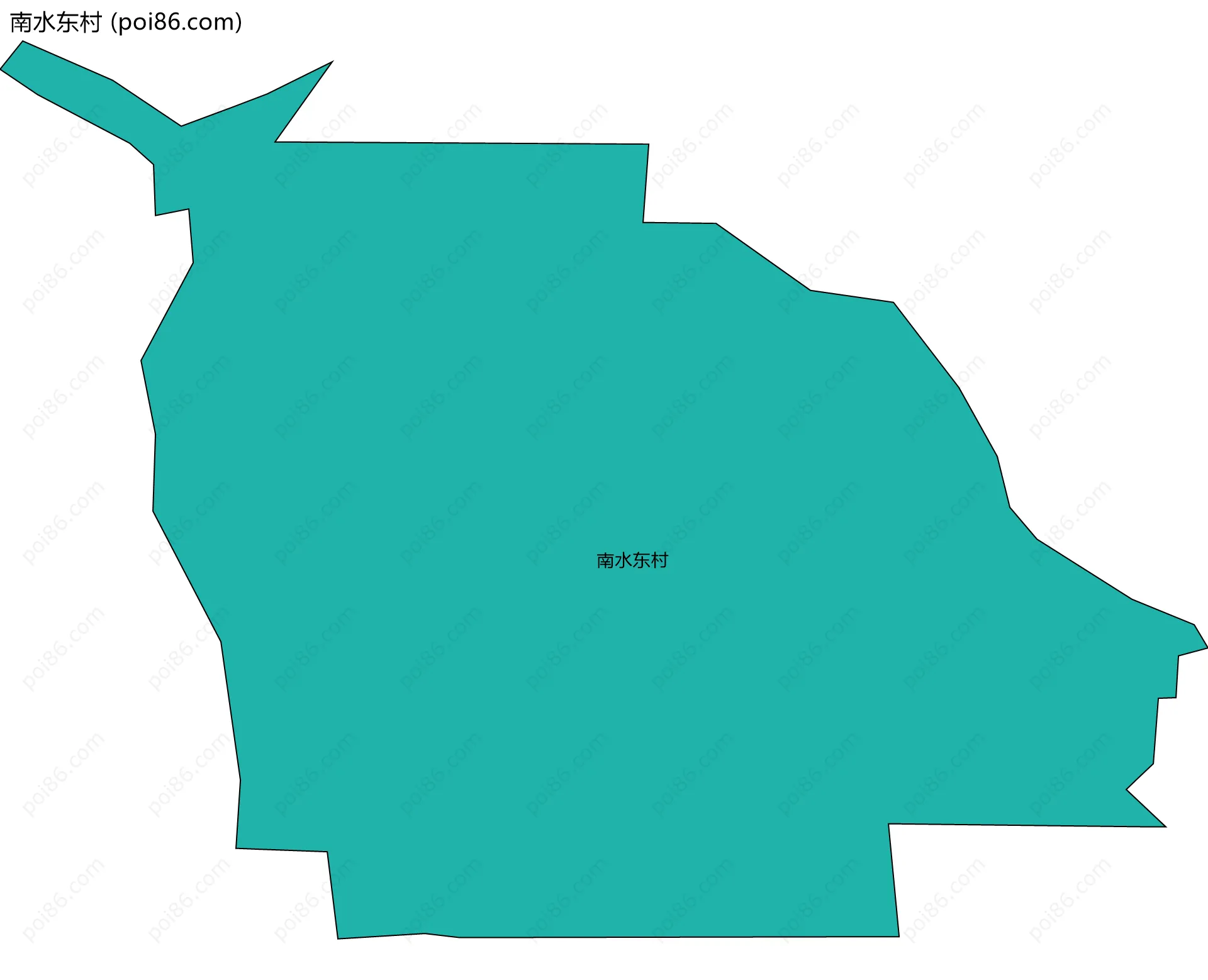 南水东村边界地图