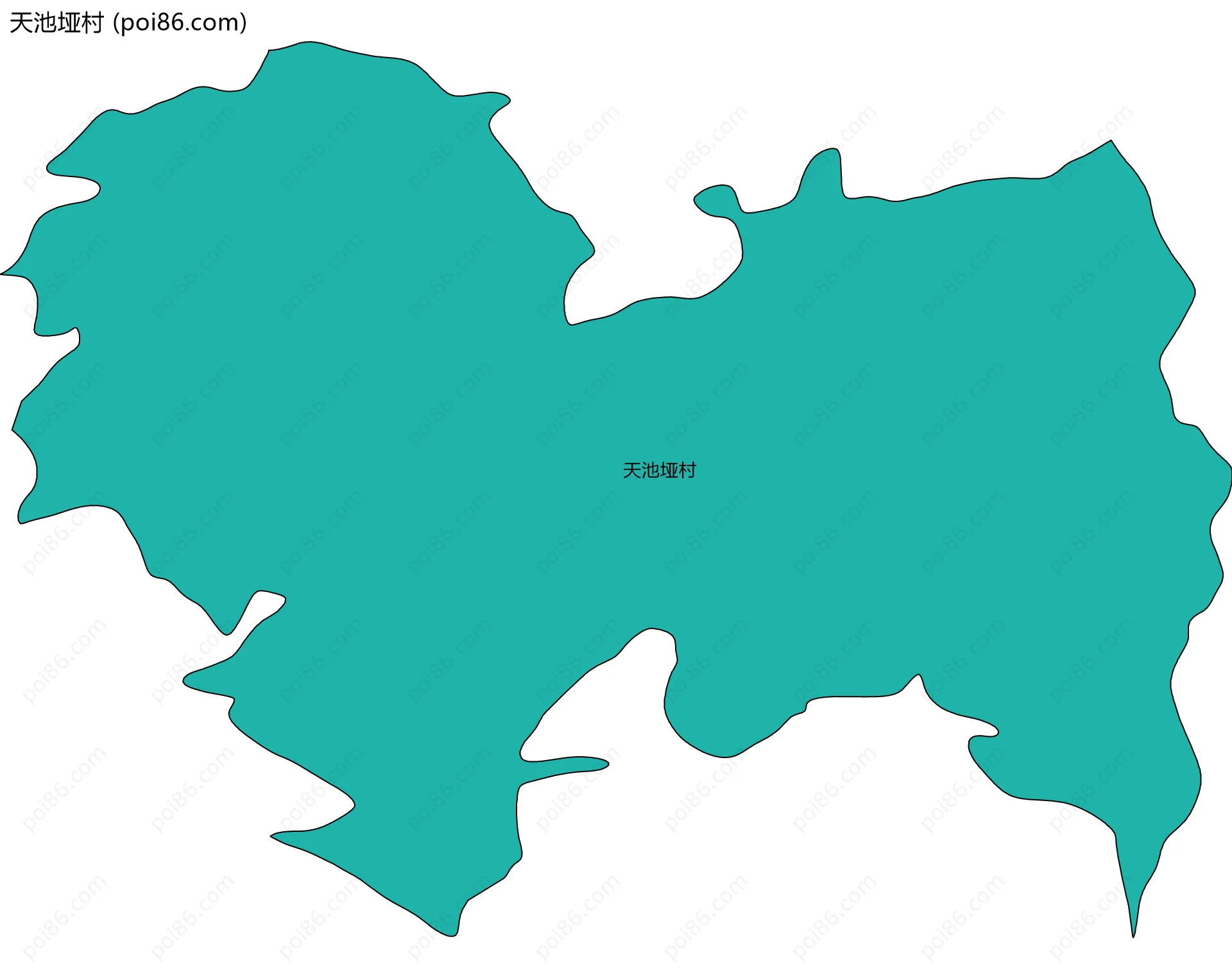天池垭村边界地图