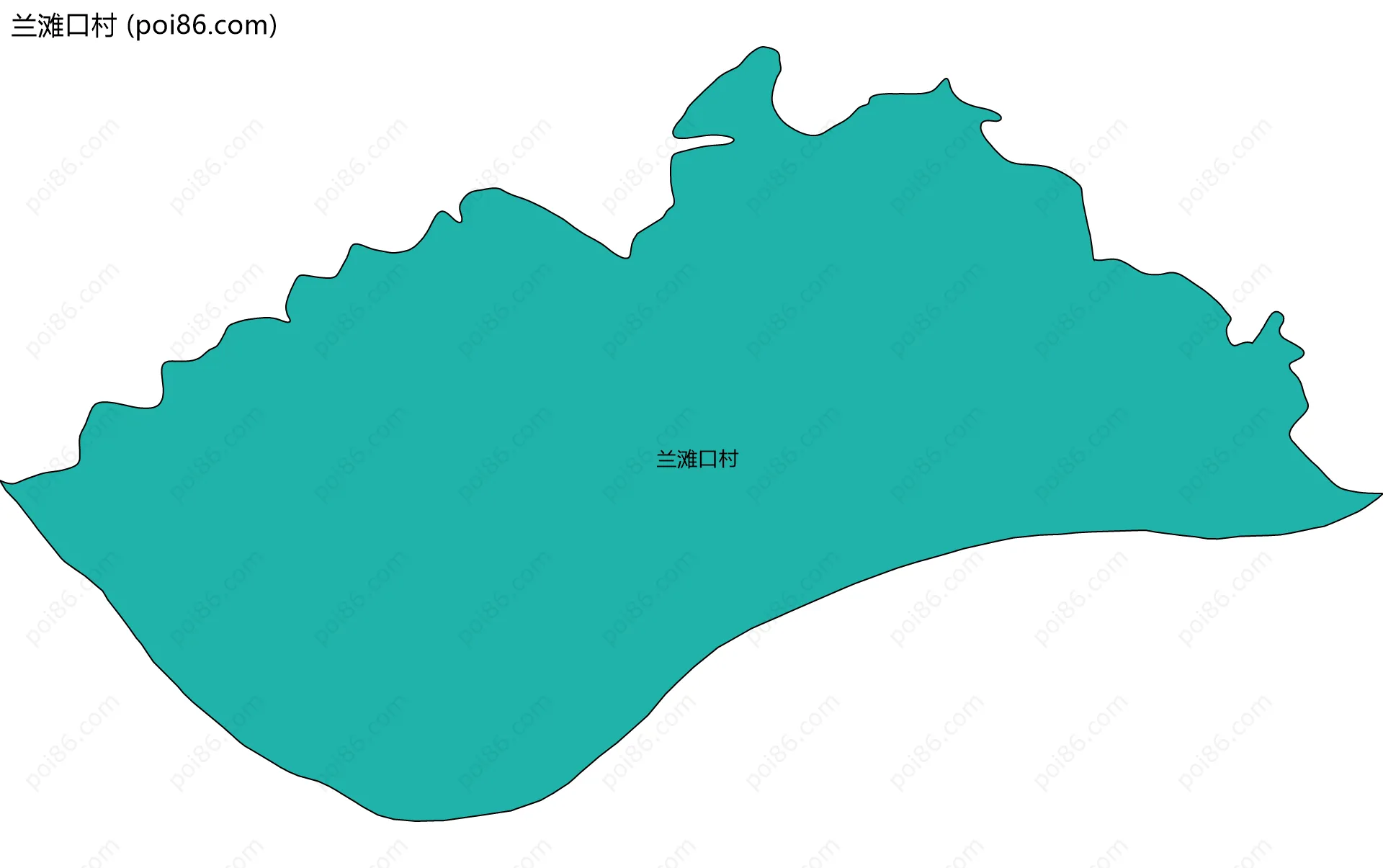 兰滩口村边界地图