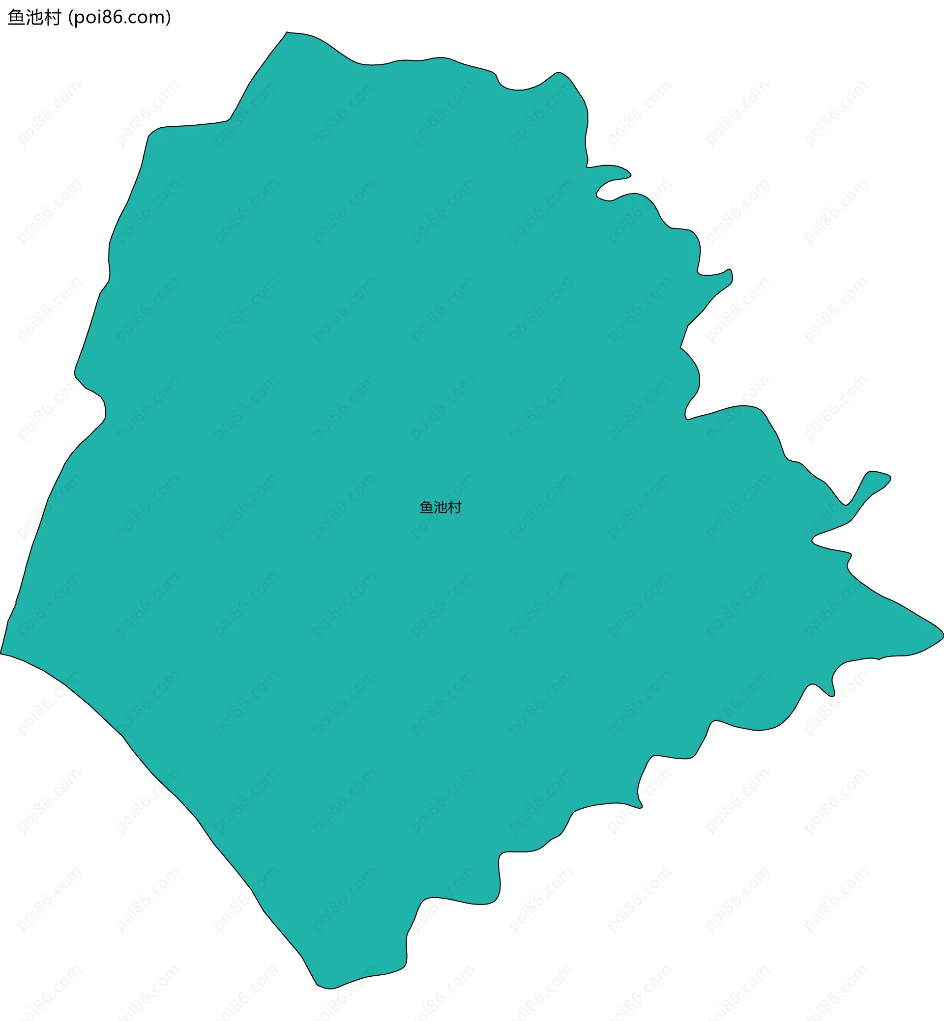 鱼池村边界地图
