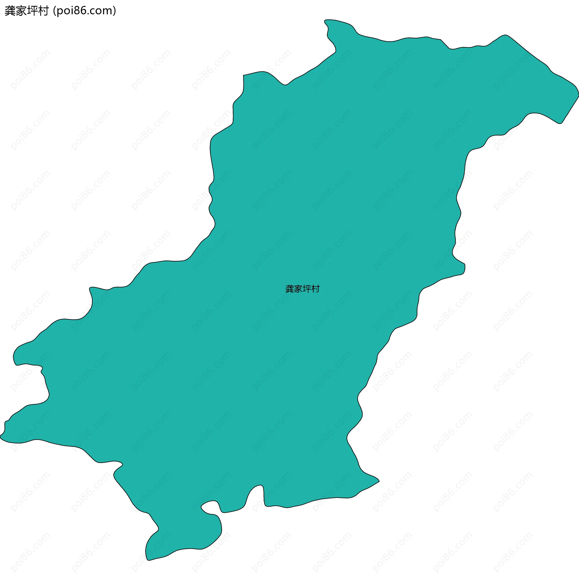 龚家坪村边界地图