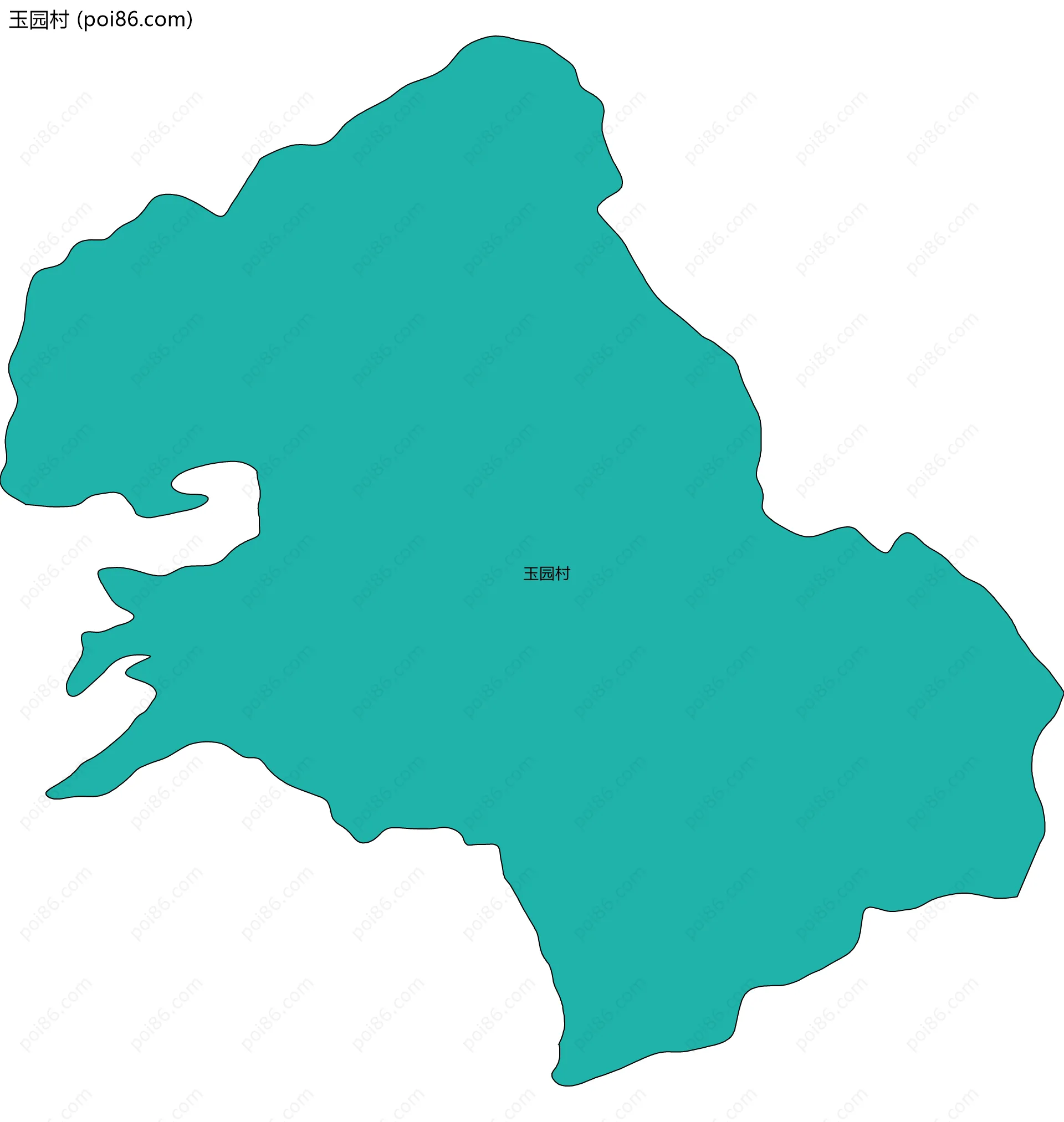 玉园村边界地图
