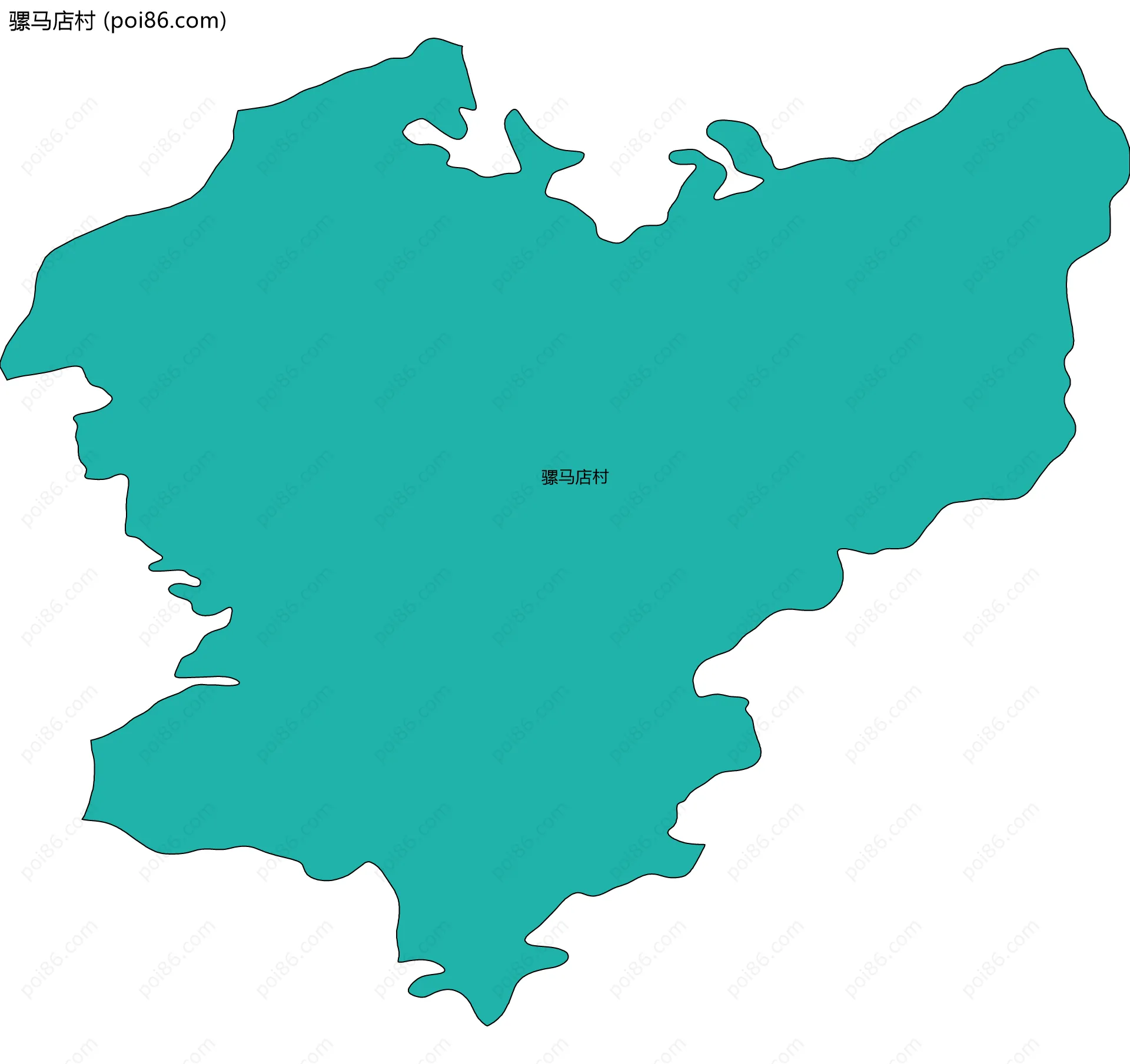骡马店村边界地图