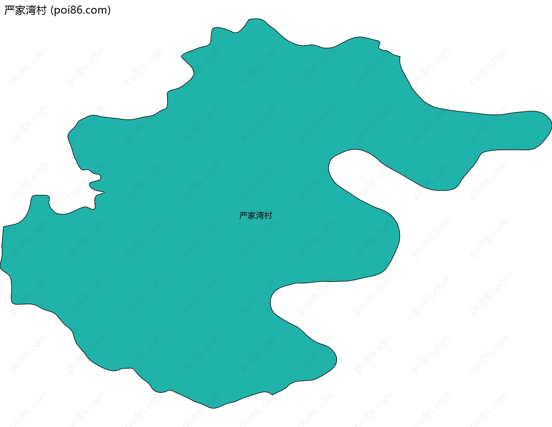 严家湾村边界地图