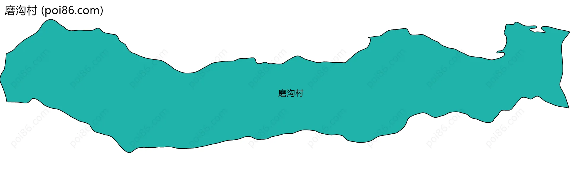 磨沟村边界地图