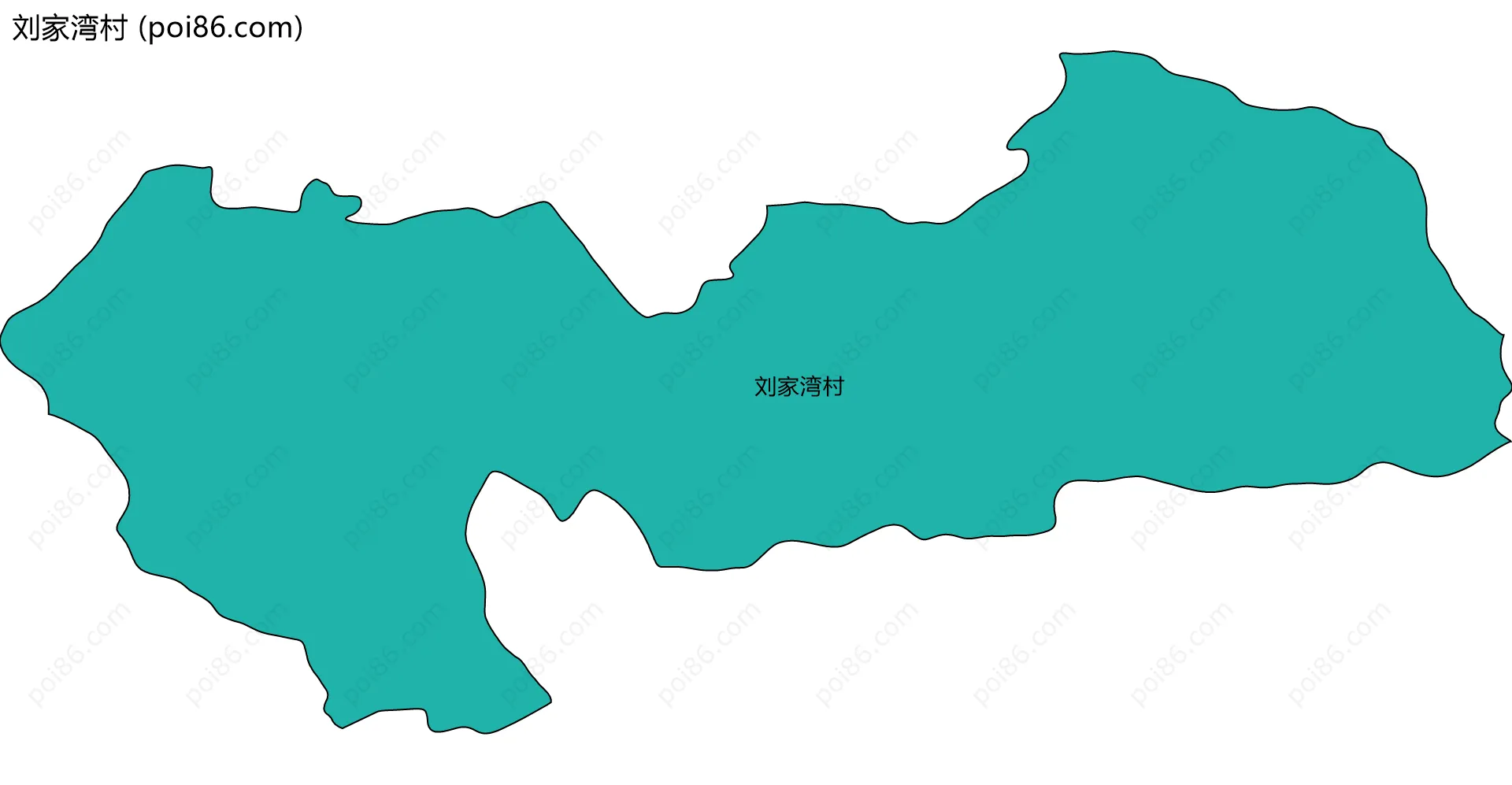 刘家湾村边界地图
