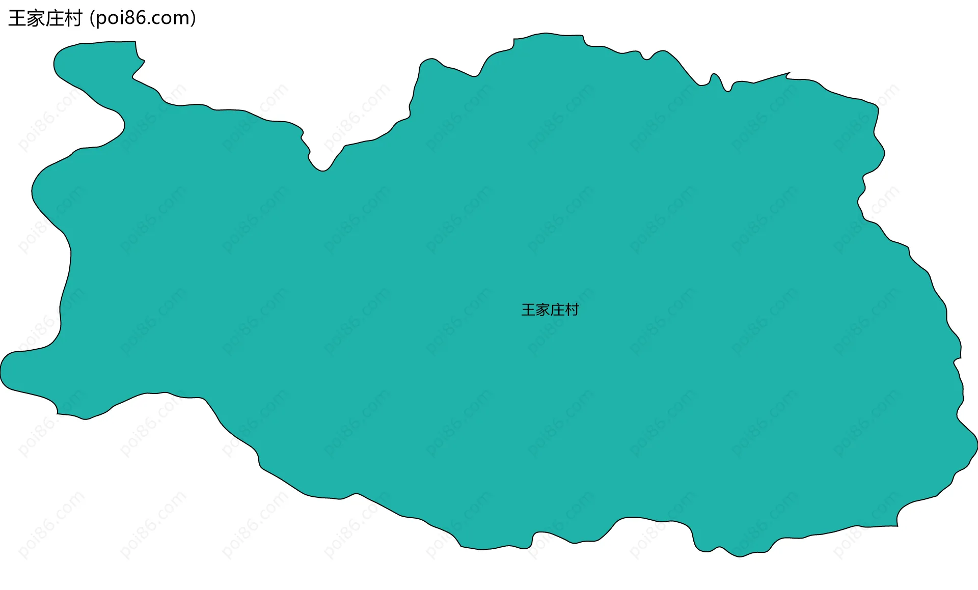 王家庄村边界地图
