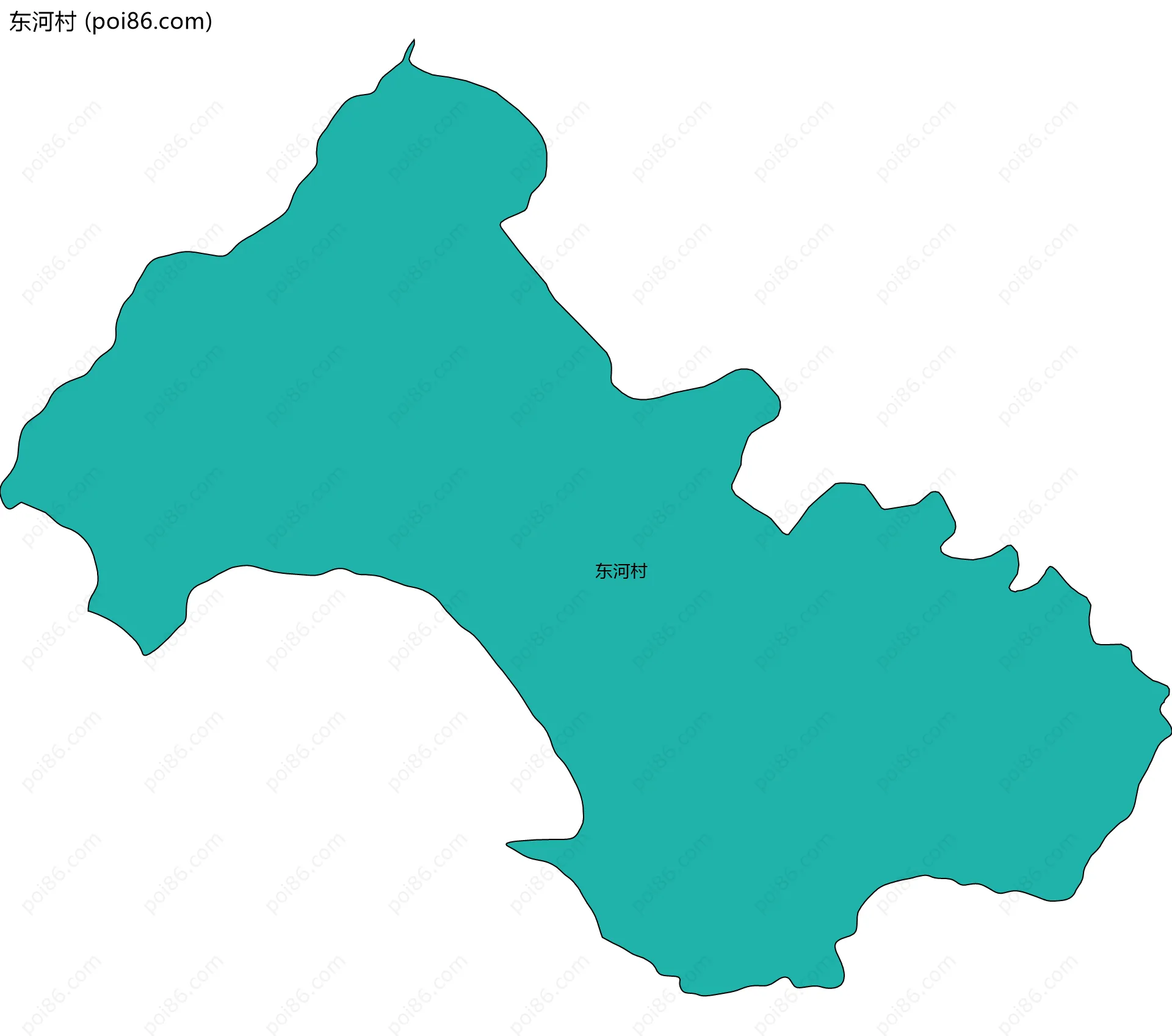 东河村边界地图