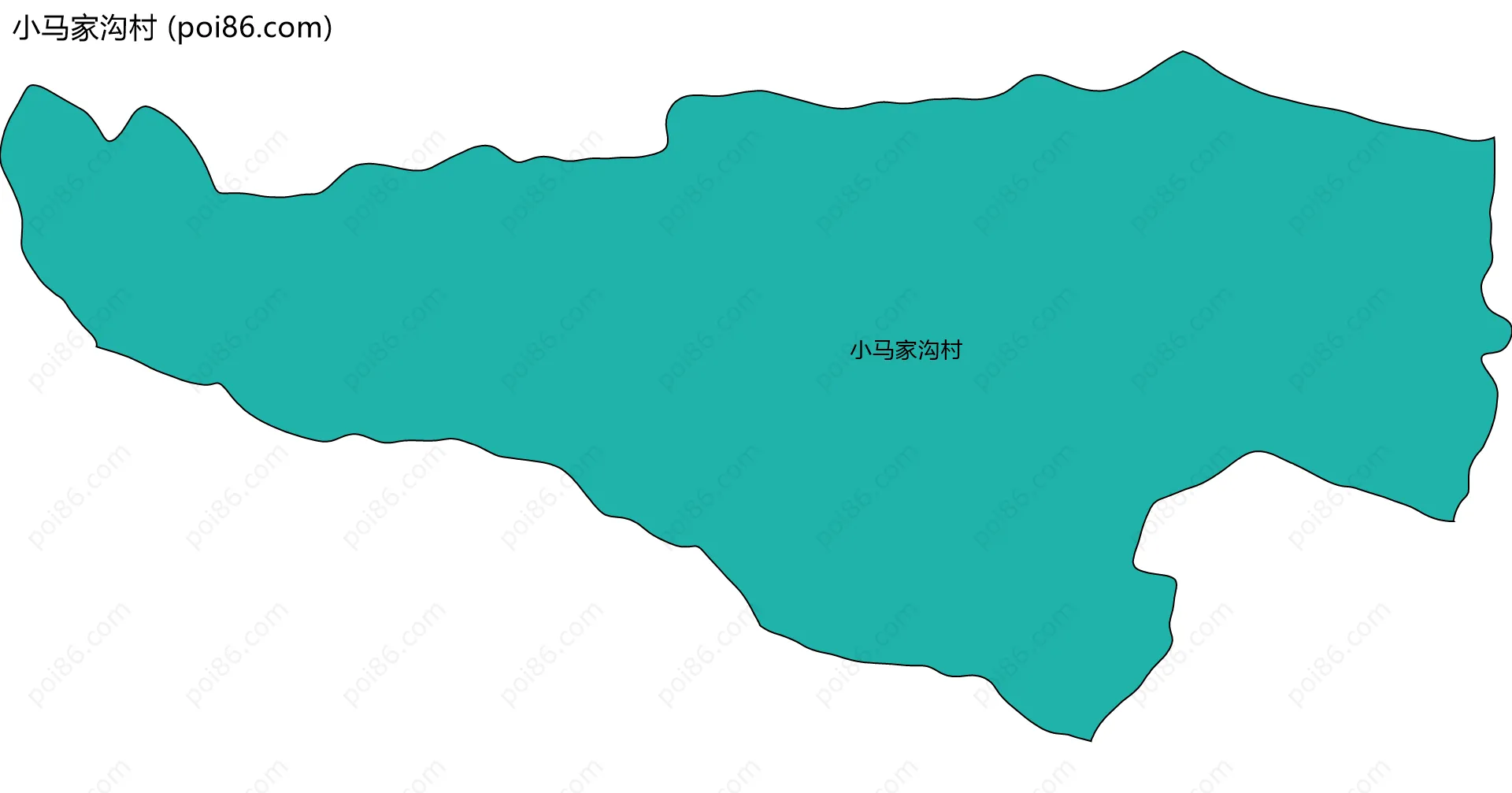 小马家沟村边界地图