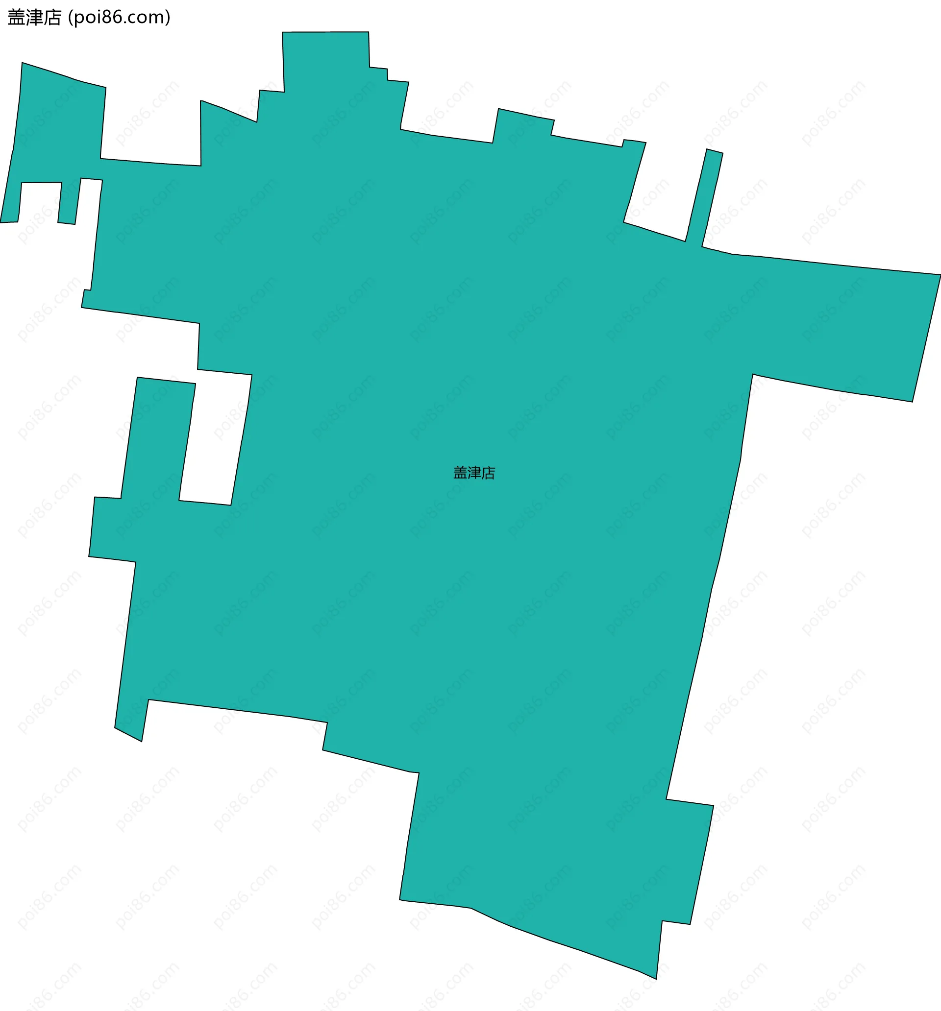 盖津店边界地图