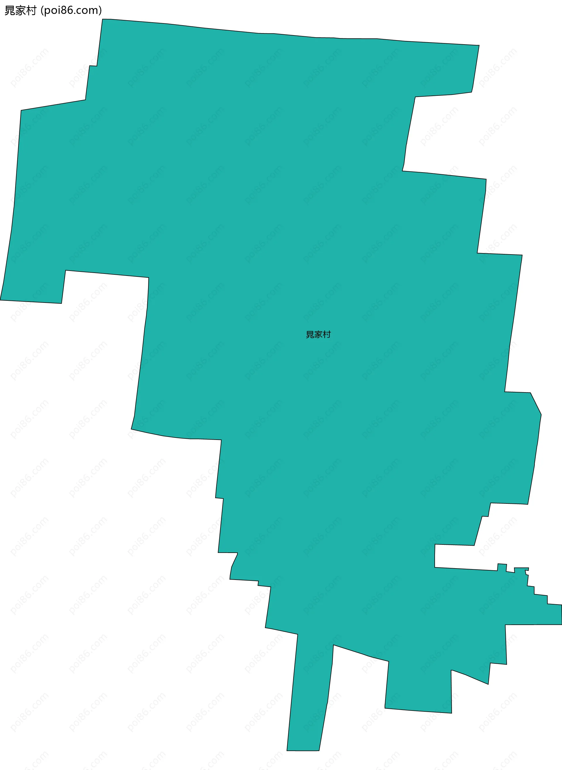 晁家村边界地图