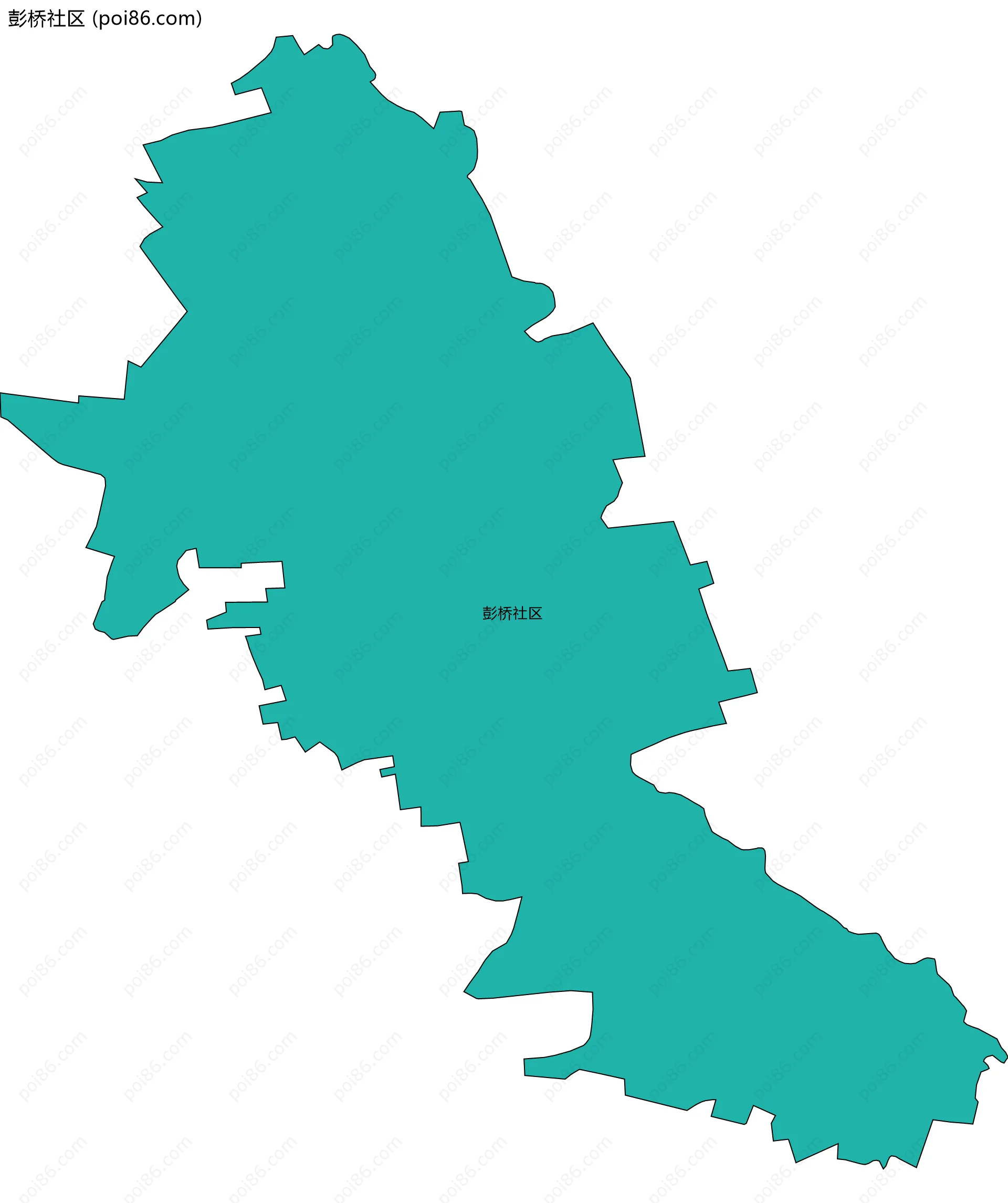 彭桥社区边界地图