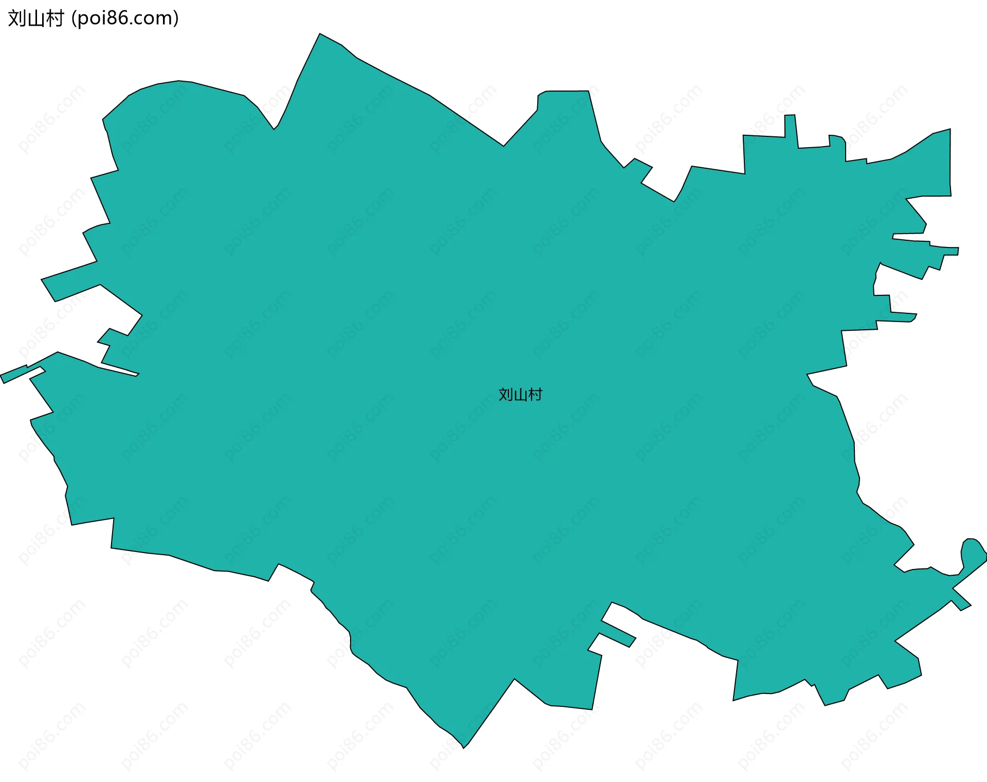 刘山村边界地图
