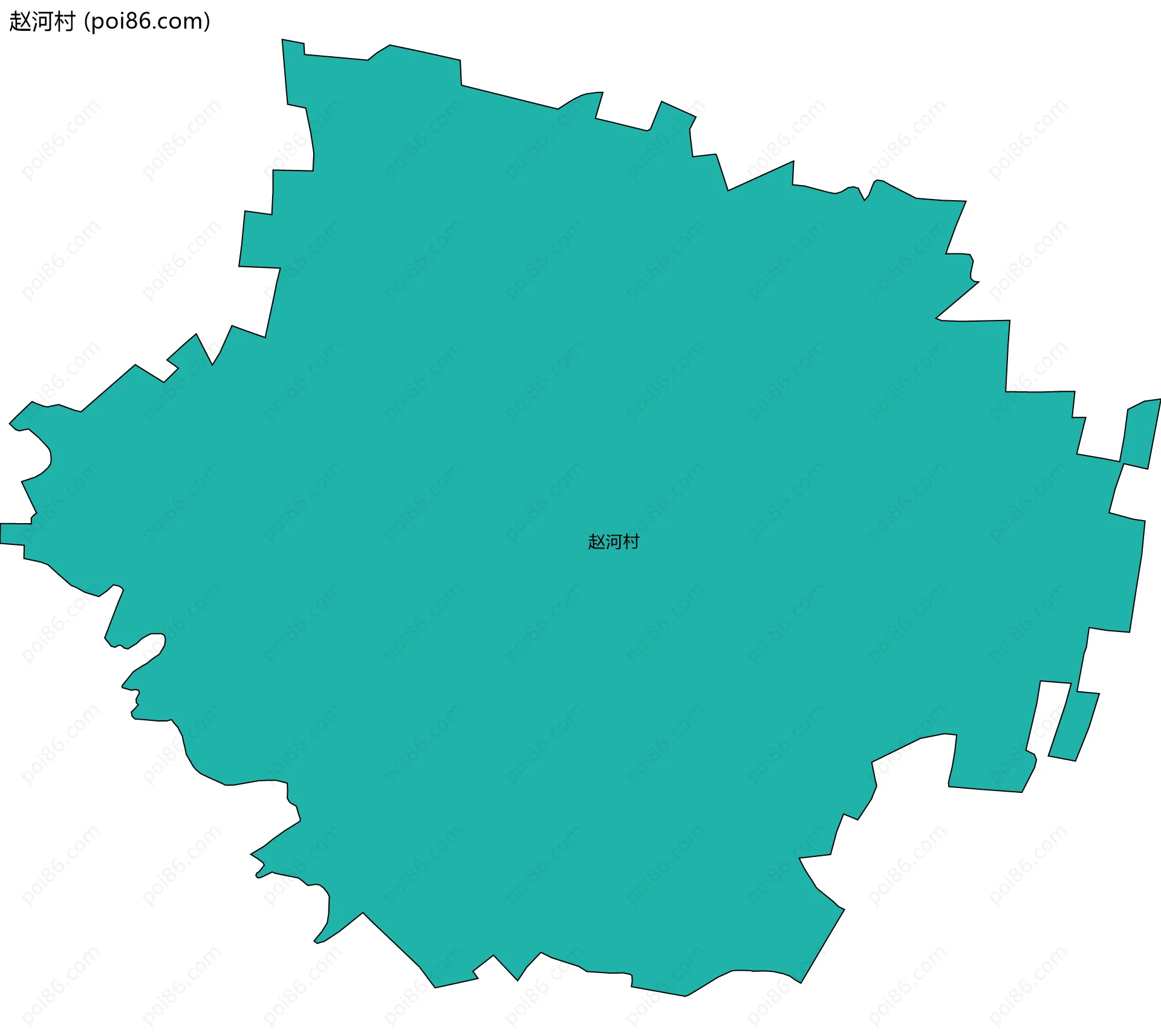 赵河村边界地图