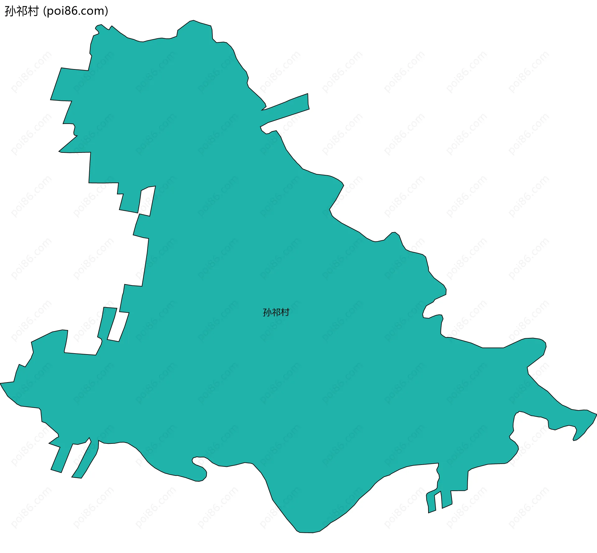 孙祁村边界地图