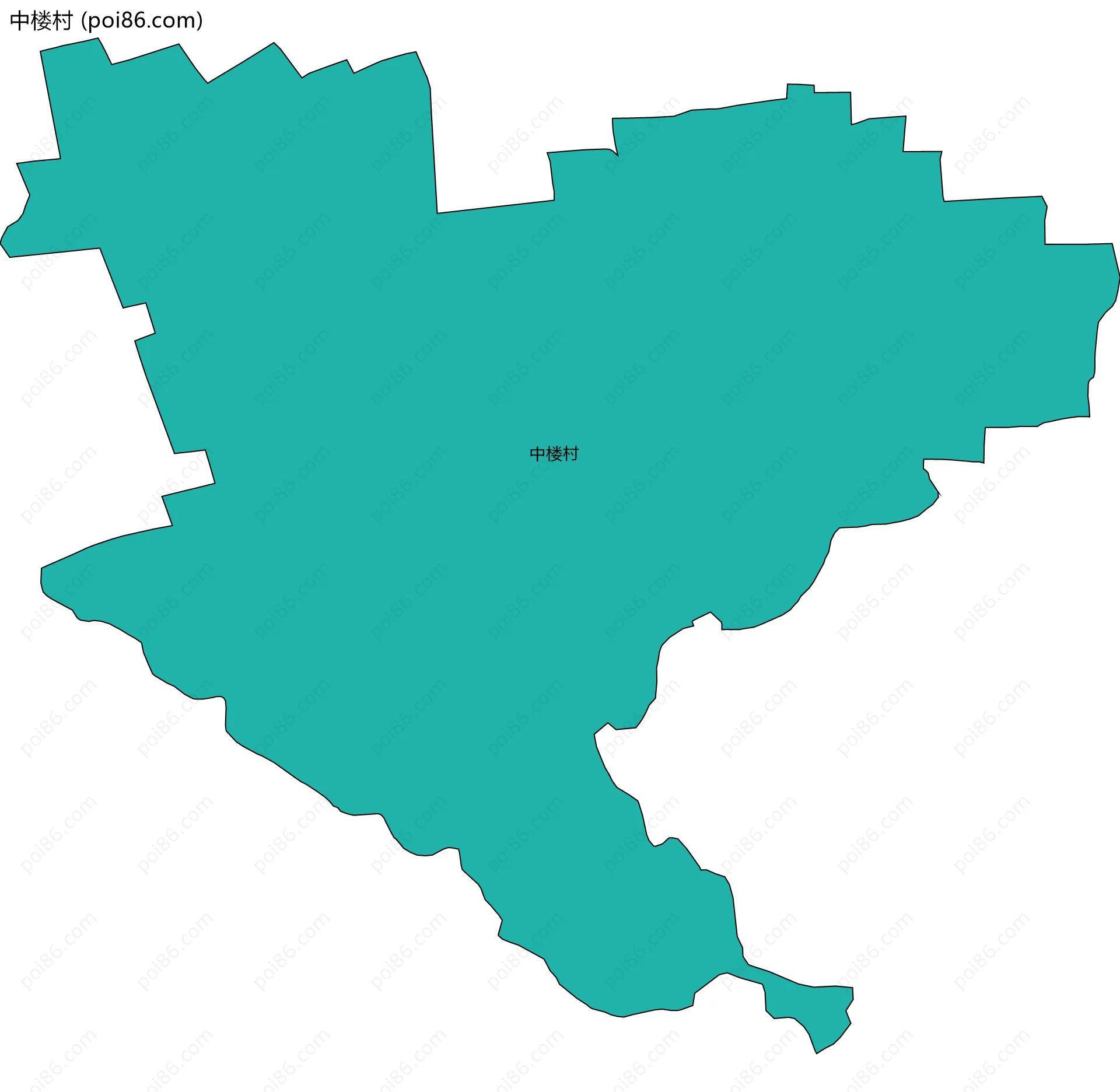 中楼村边界地图