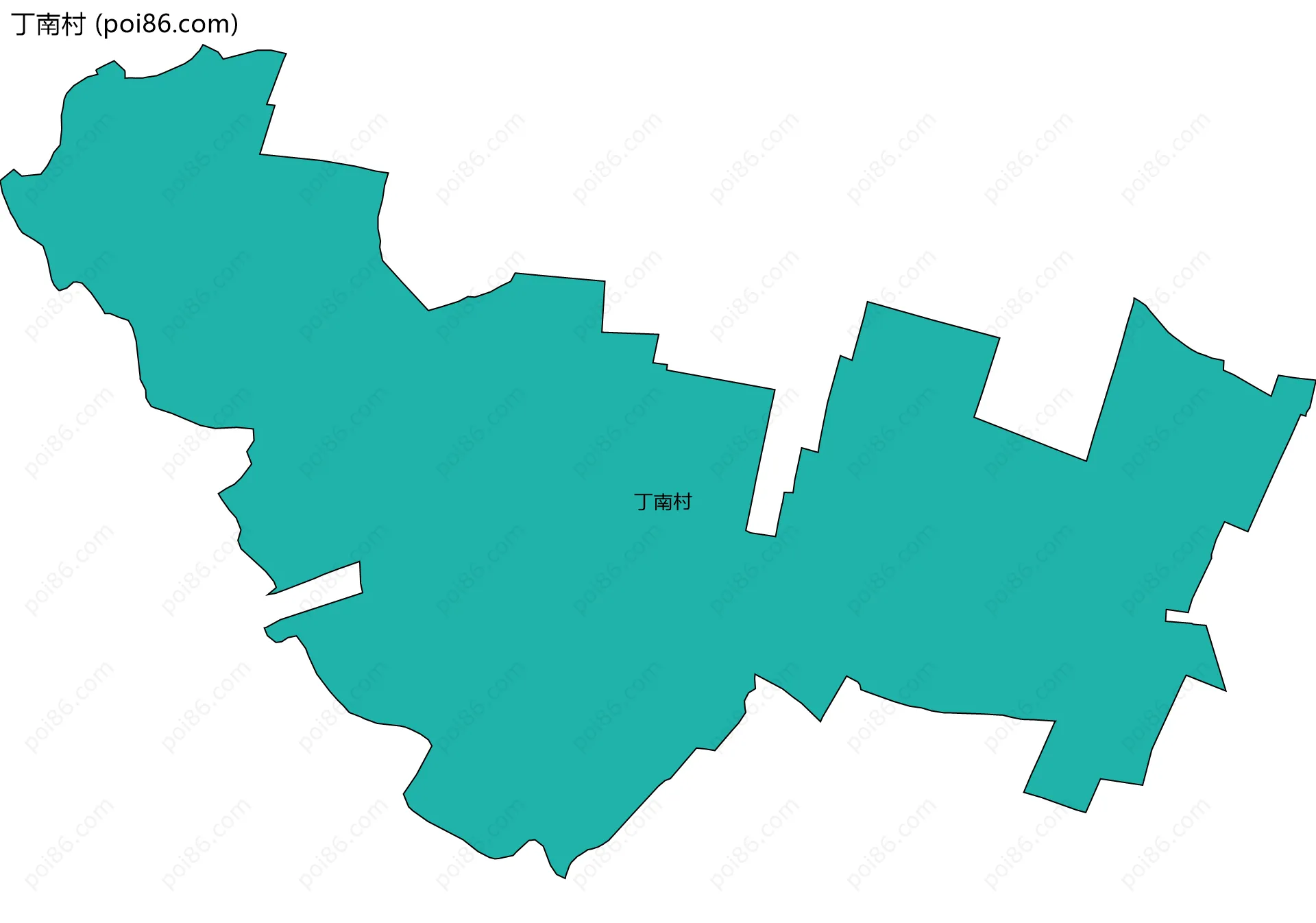 丁南村边界地图