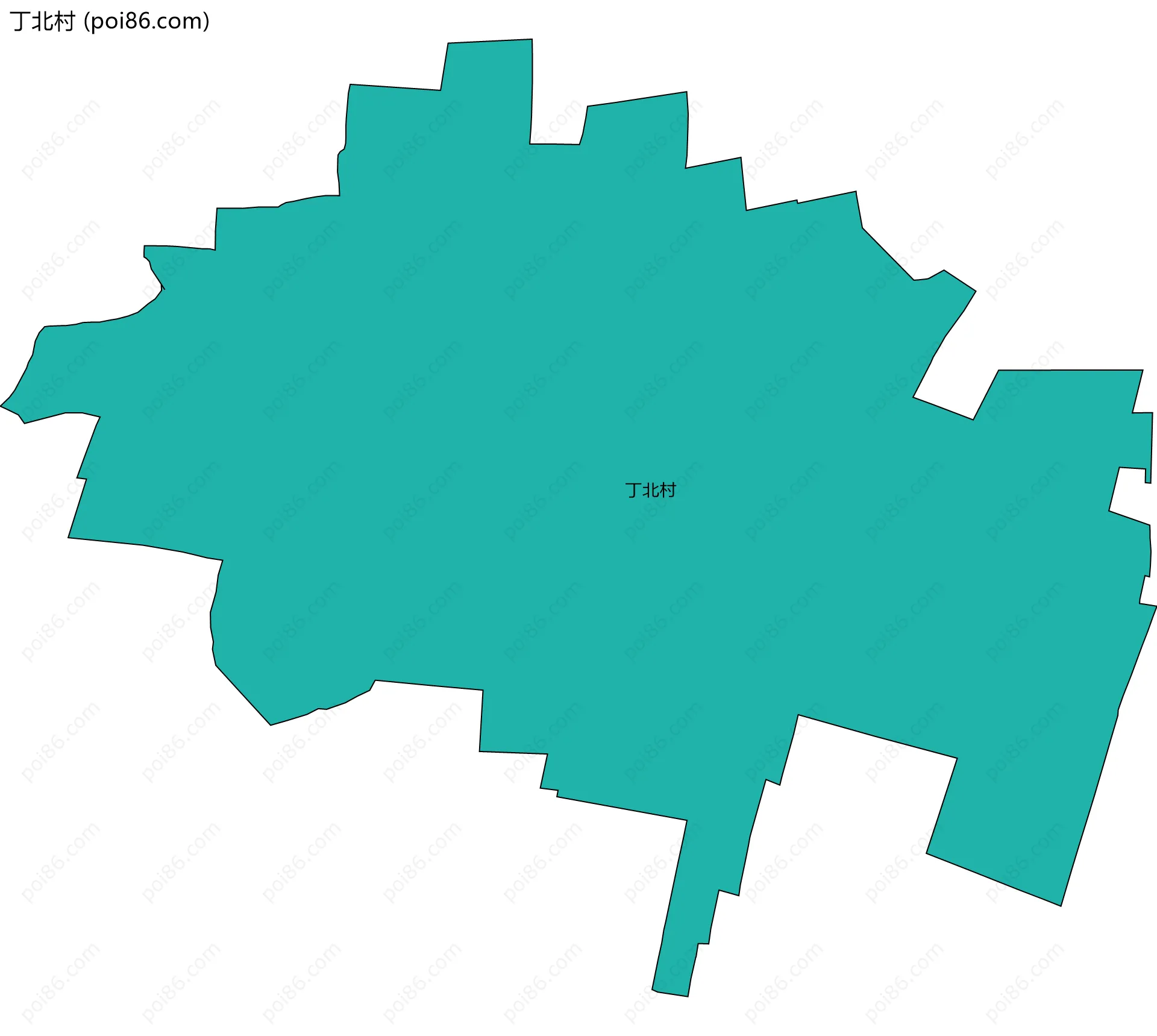丁北村边界地图