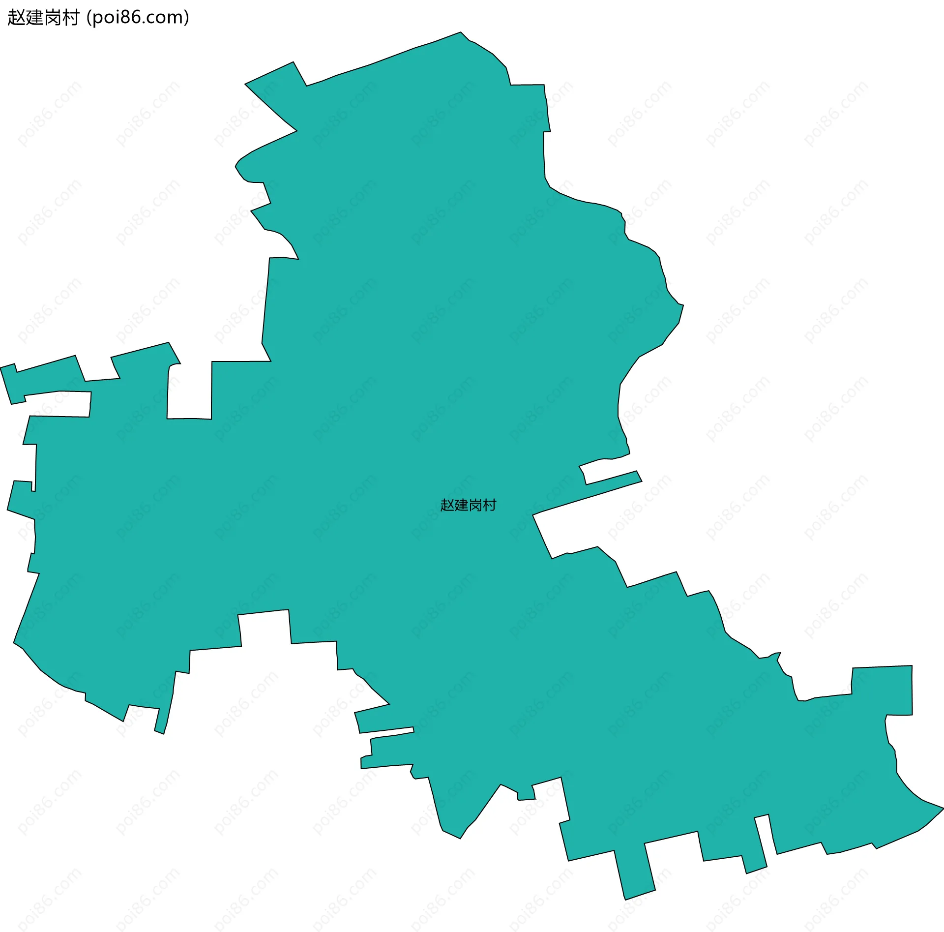 赵建岗村边界地图