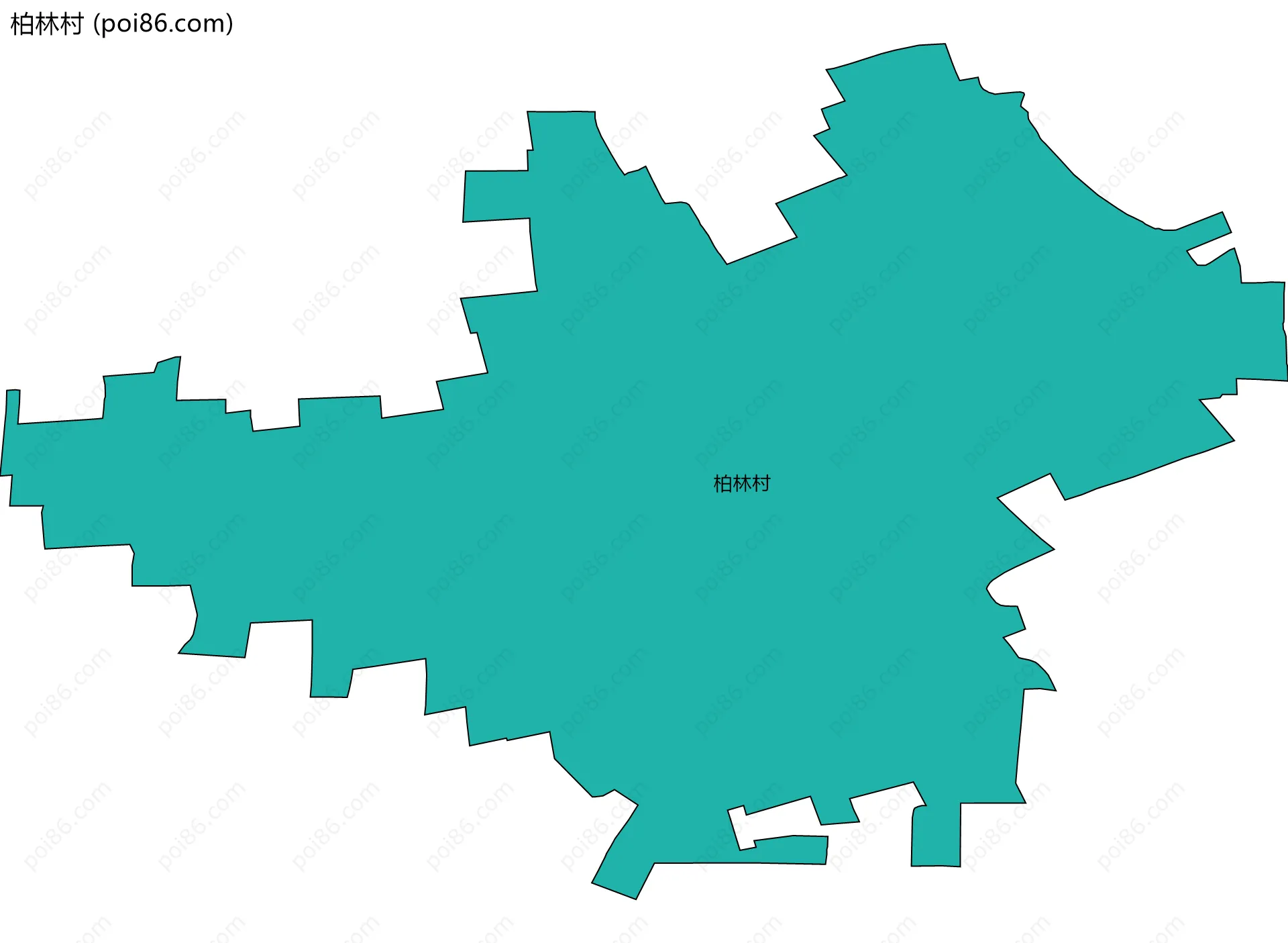 柏林村边界地图