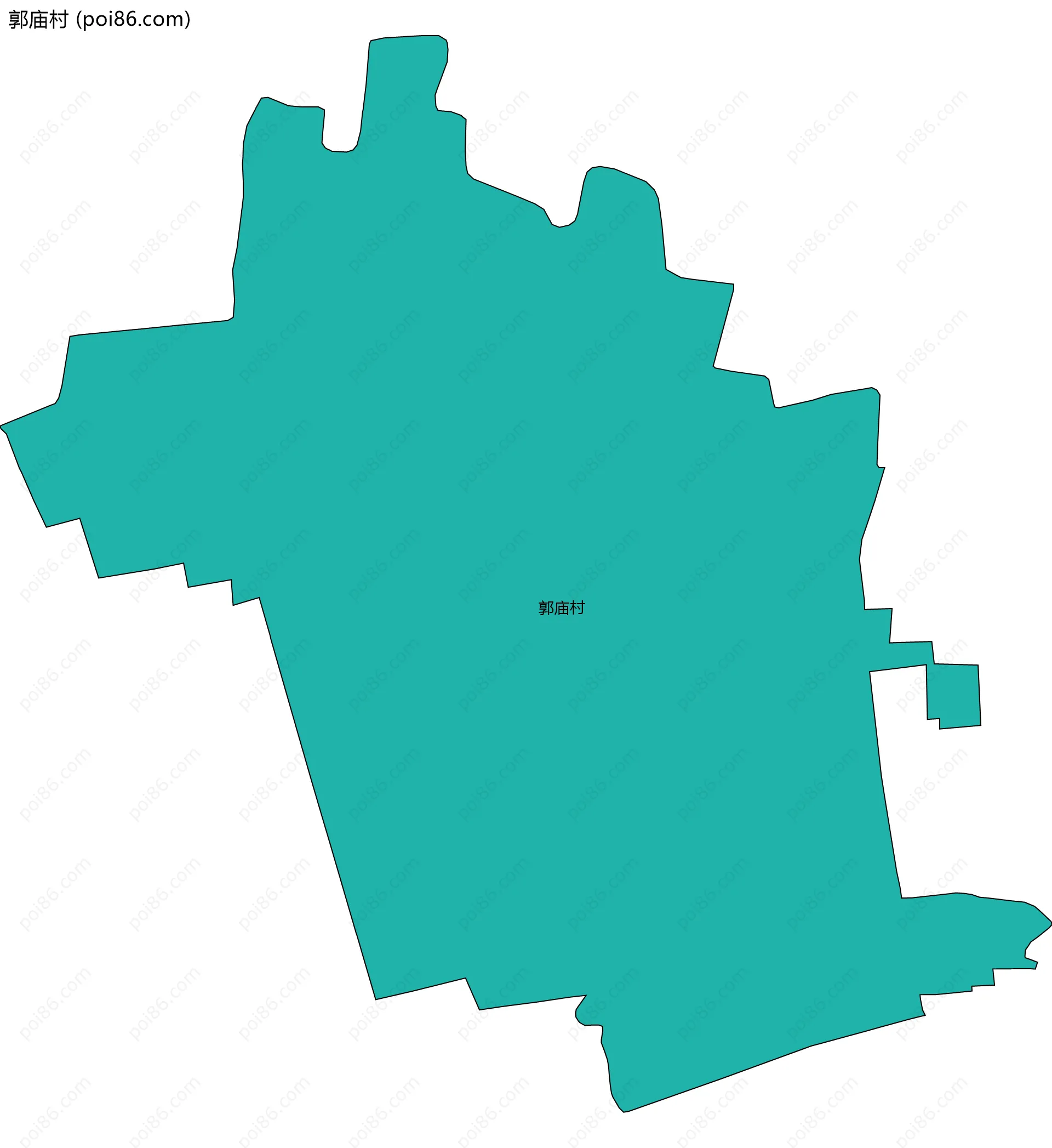 郭庙村边界地图