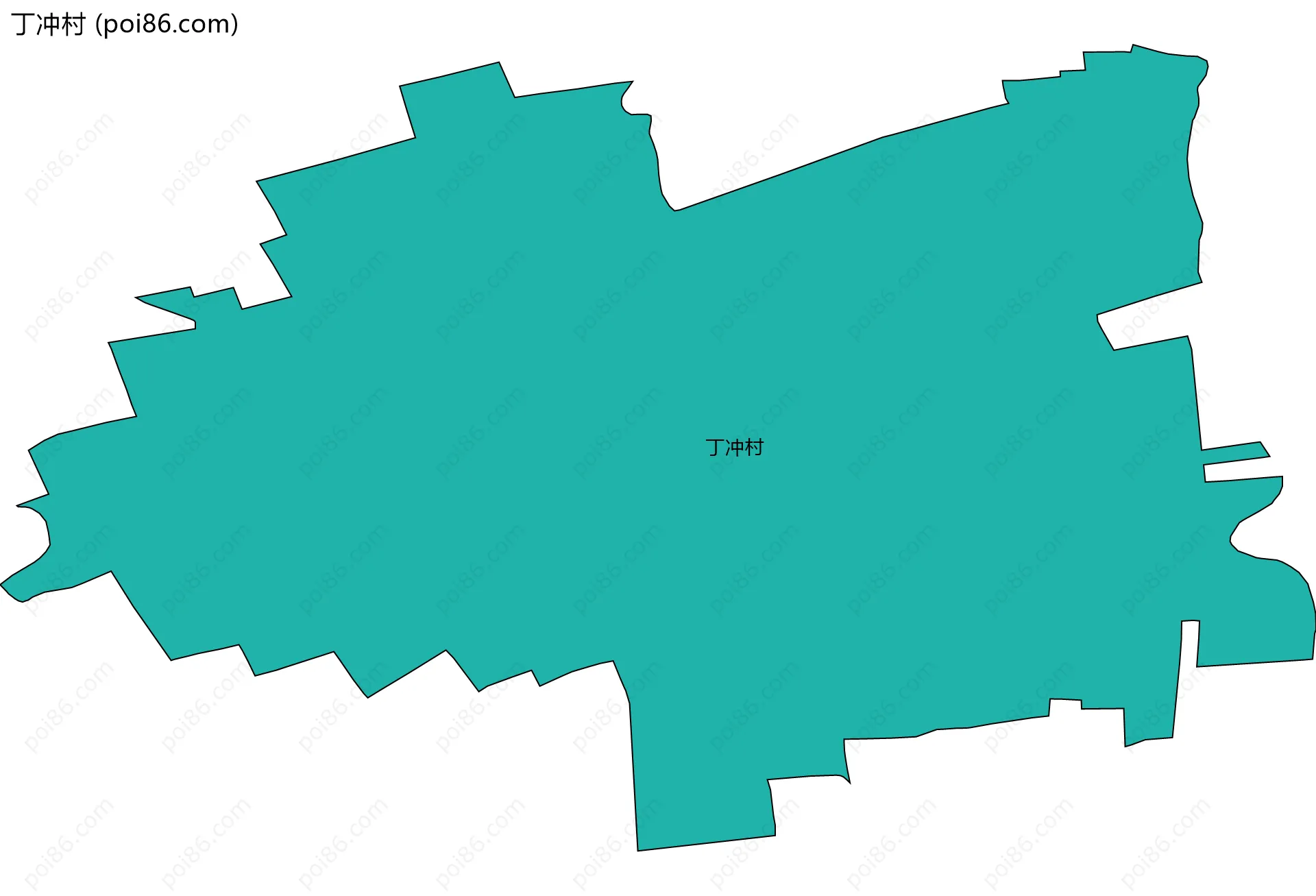 丁冲村边界地图