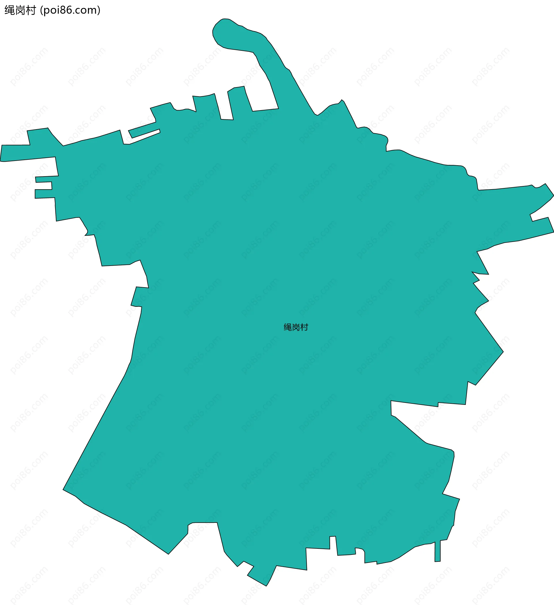 绳岗村边界地图