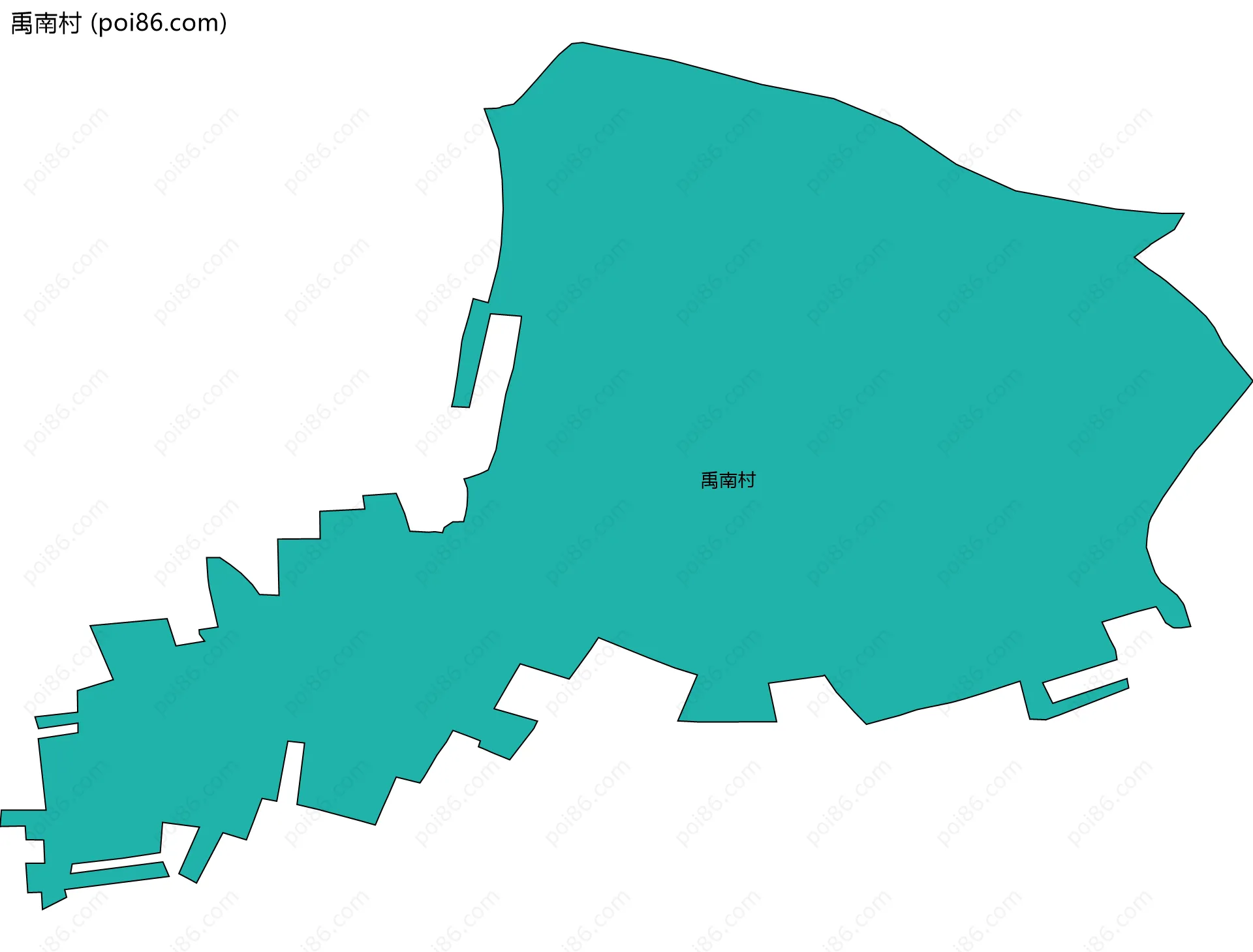 禹南村边界地图