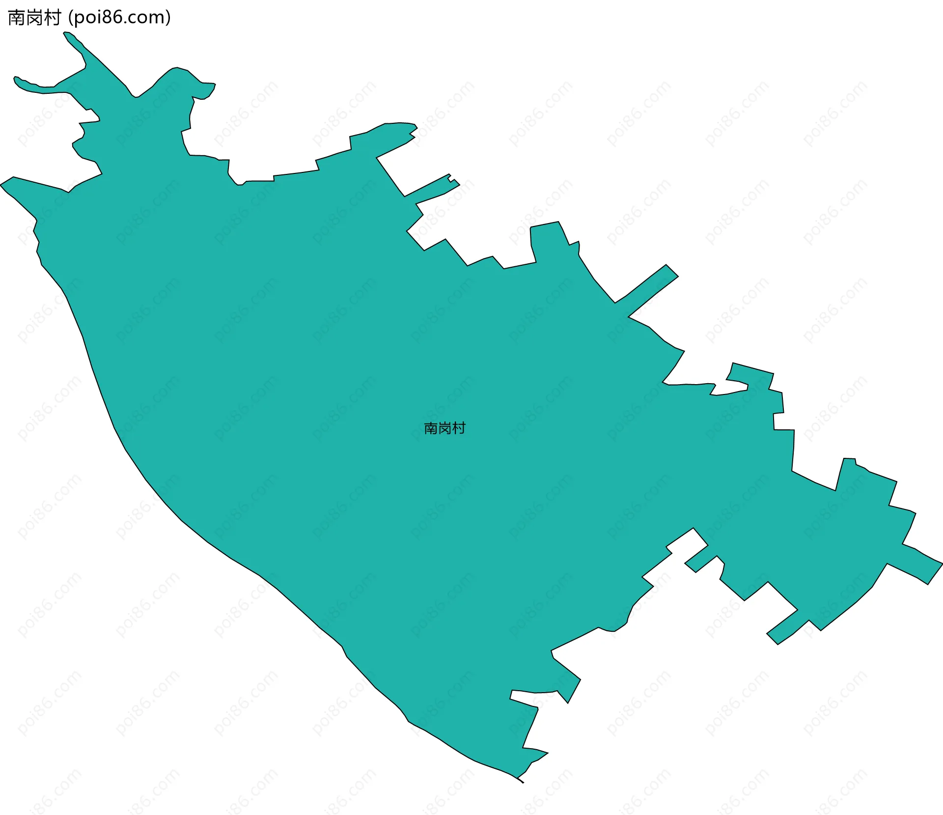 南岗村边界地图