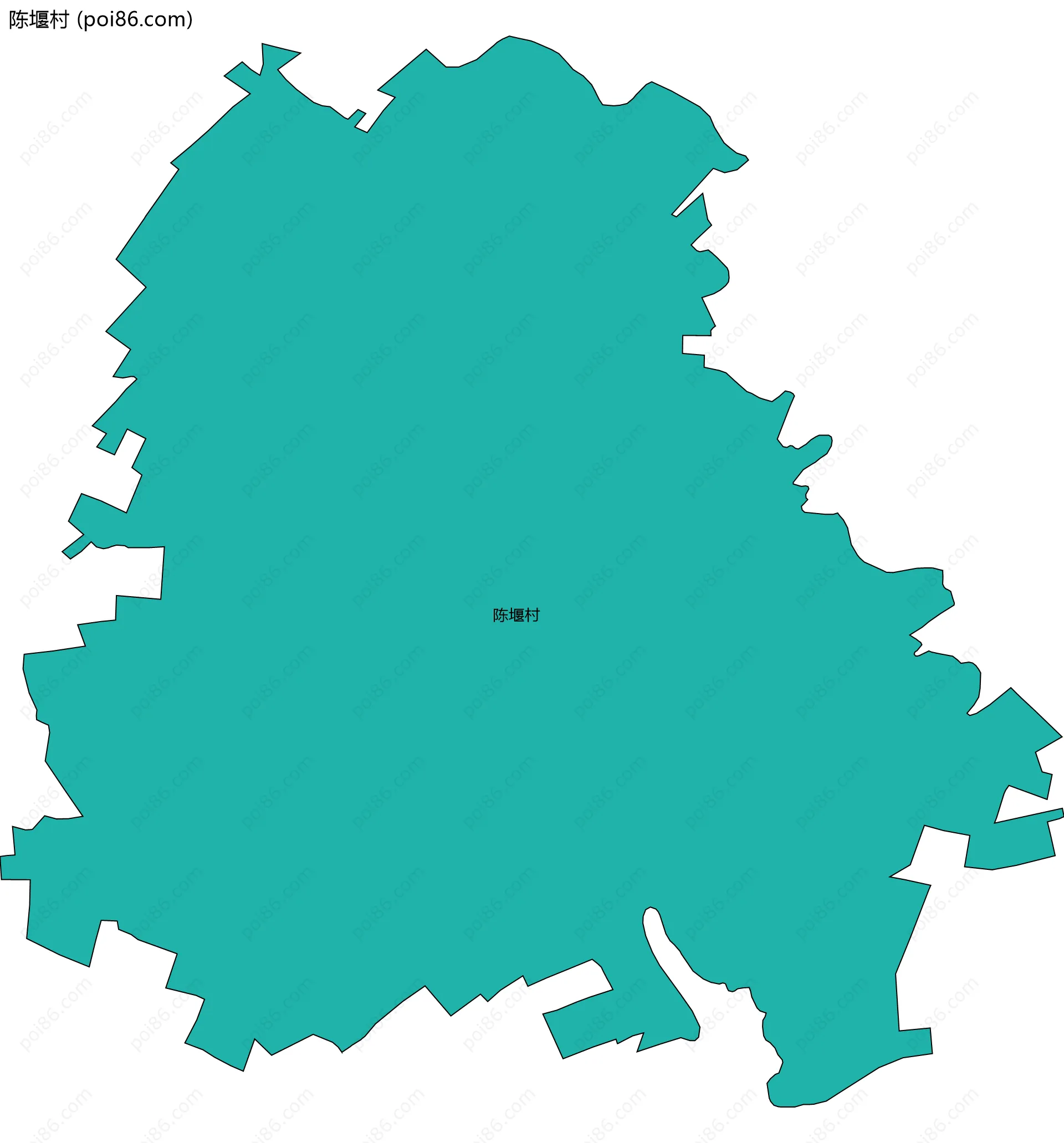 陈堰村边界地图