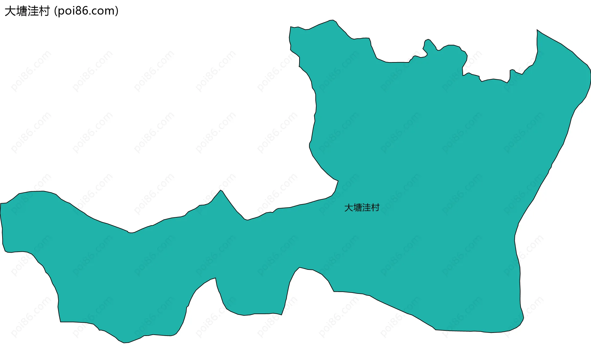 大塘洼村边界地图