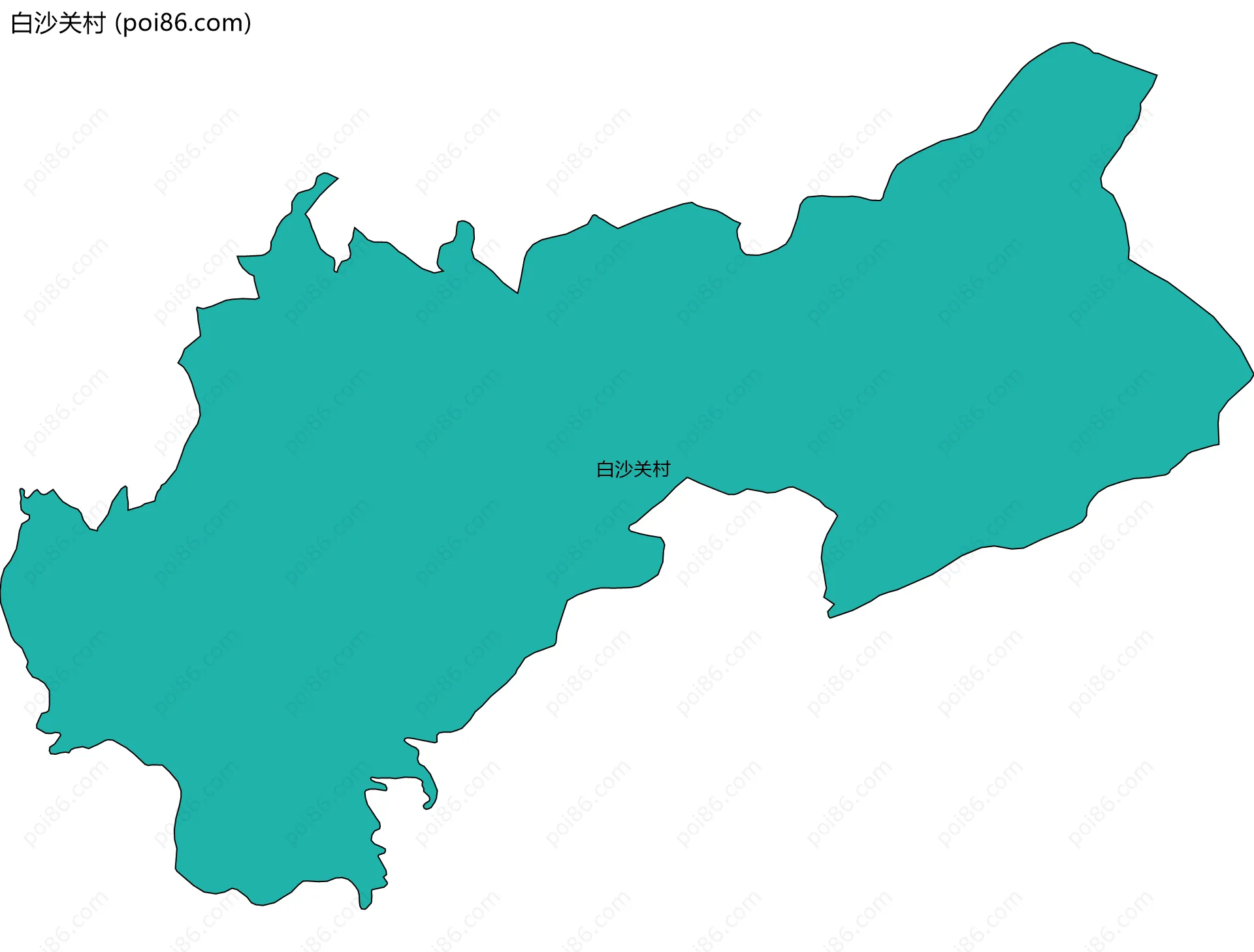 白沙关村边界地图