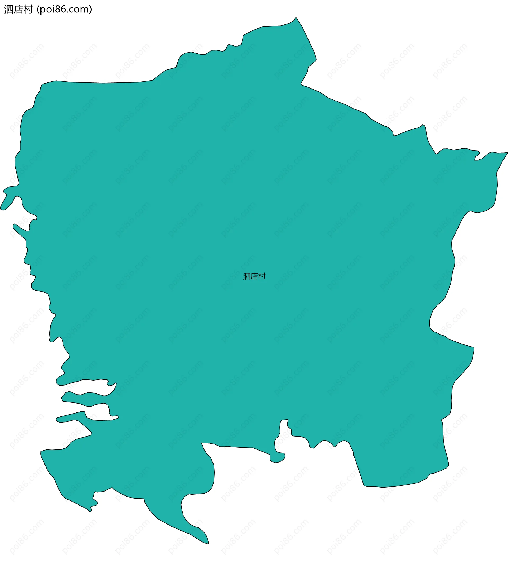 泗店村边界地图