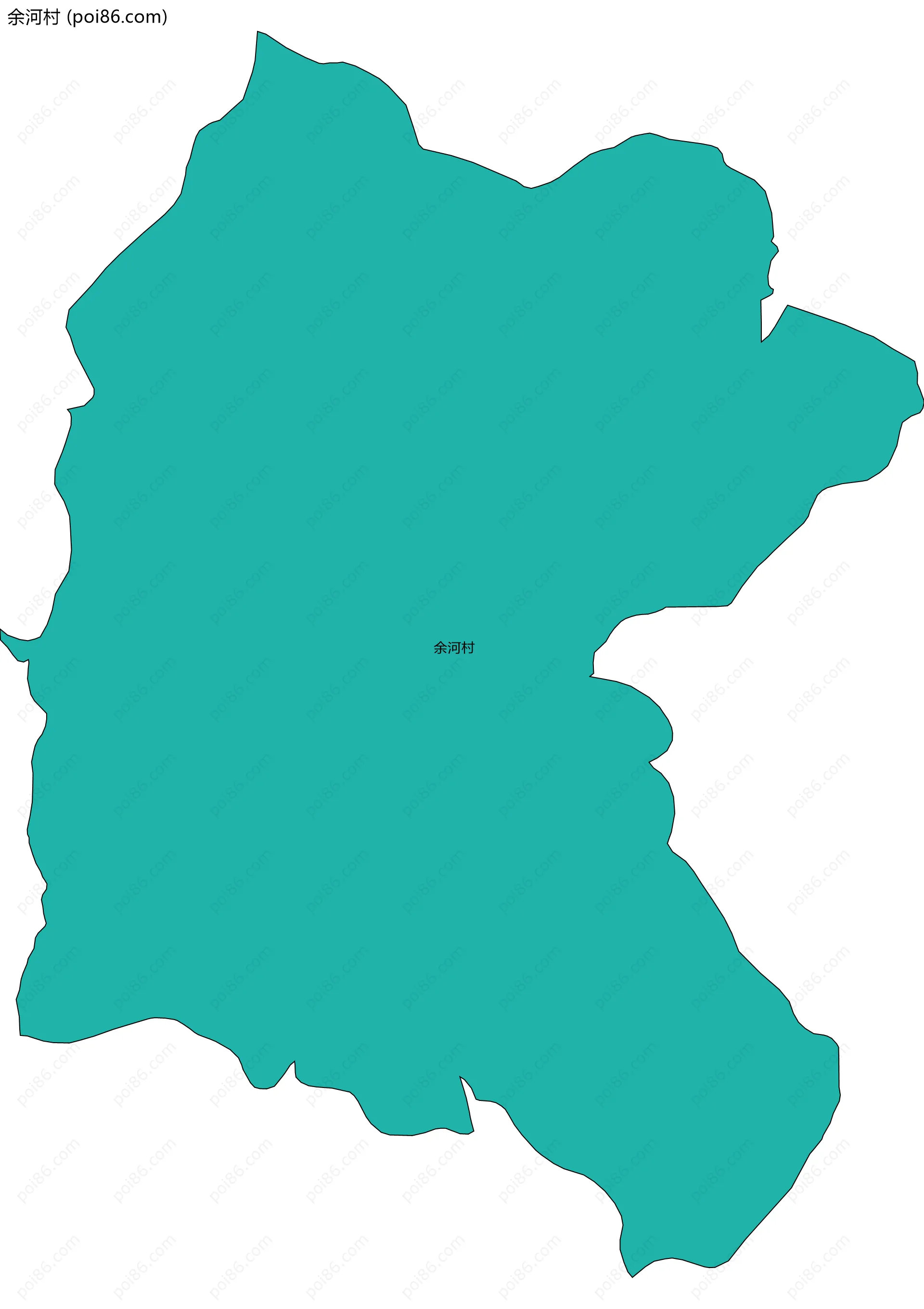 余河村边界地图