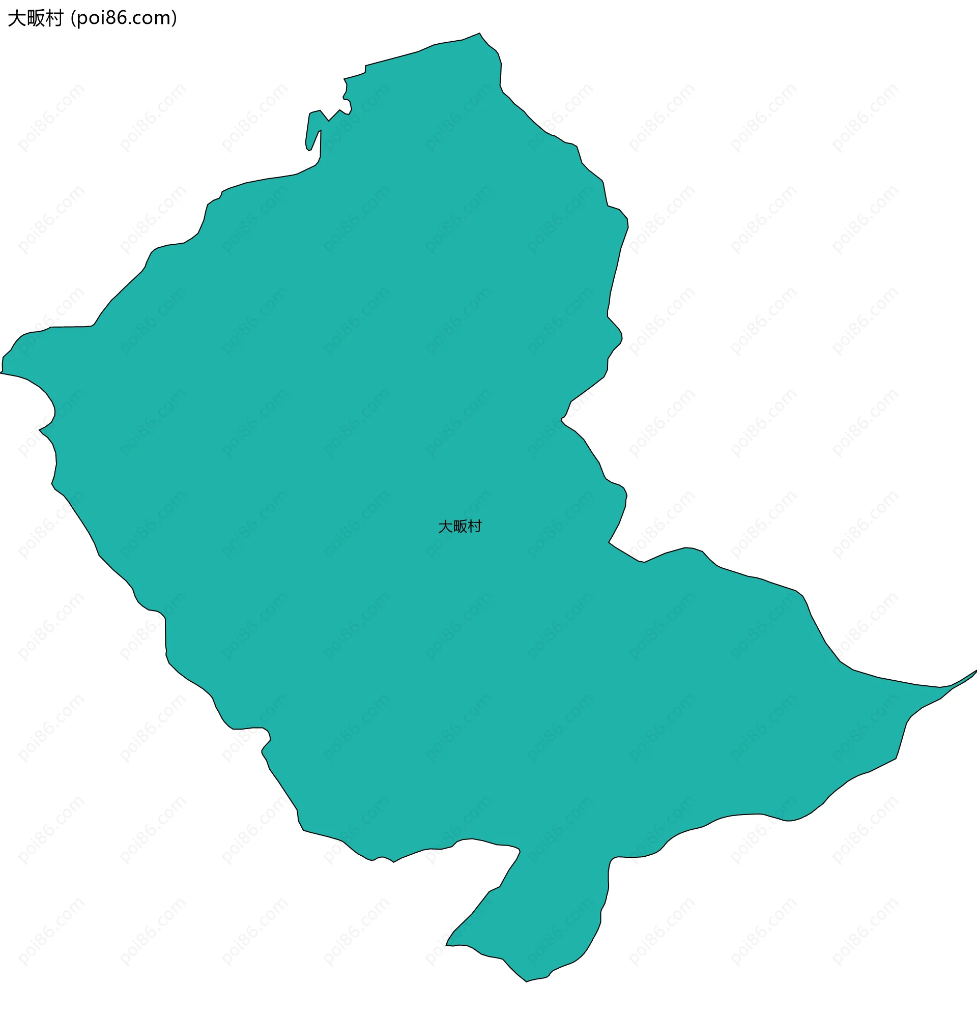 大畈村边界地图