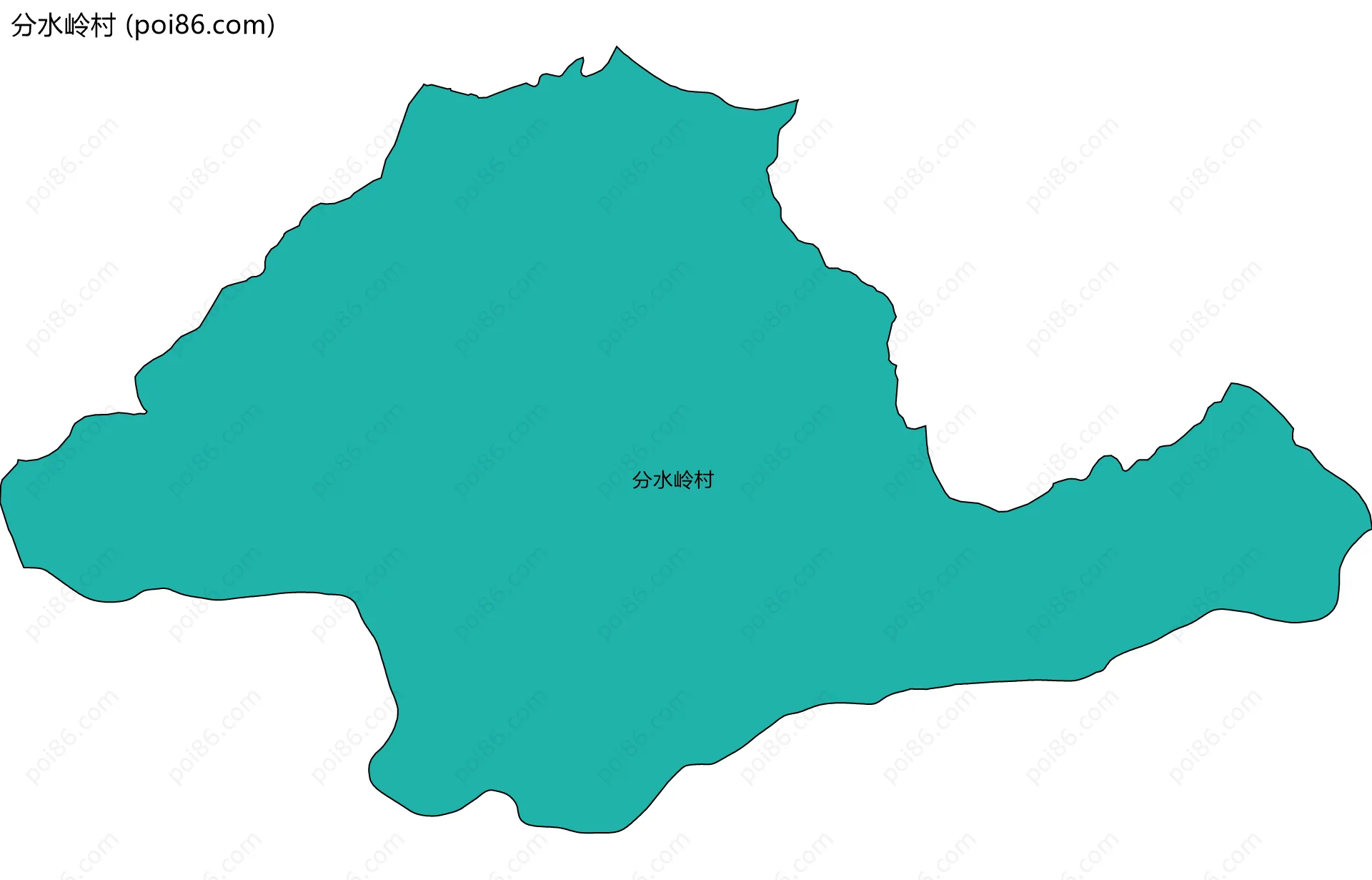 分水岭村边界地图