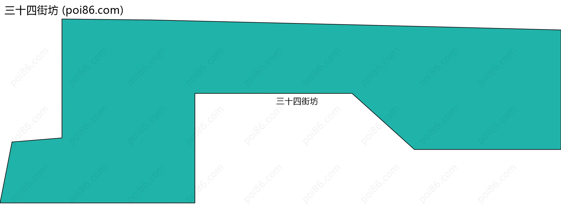 三十四街坊边界地图