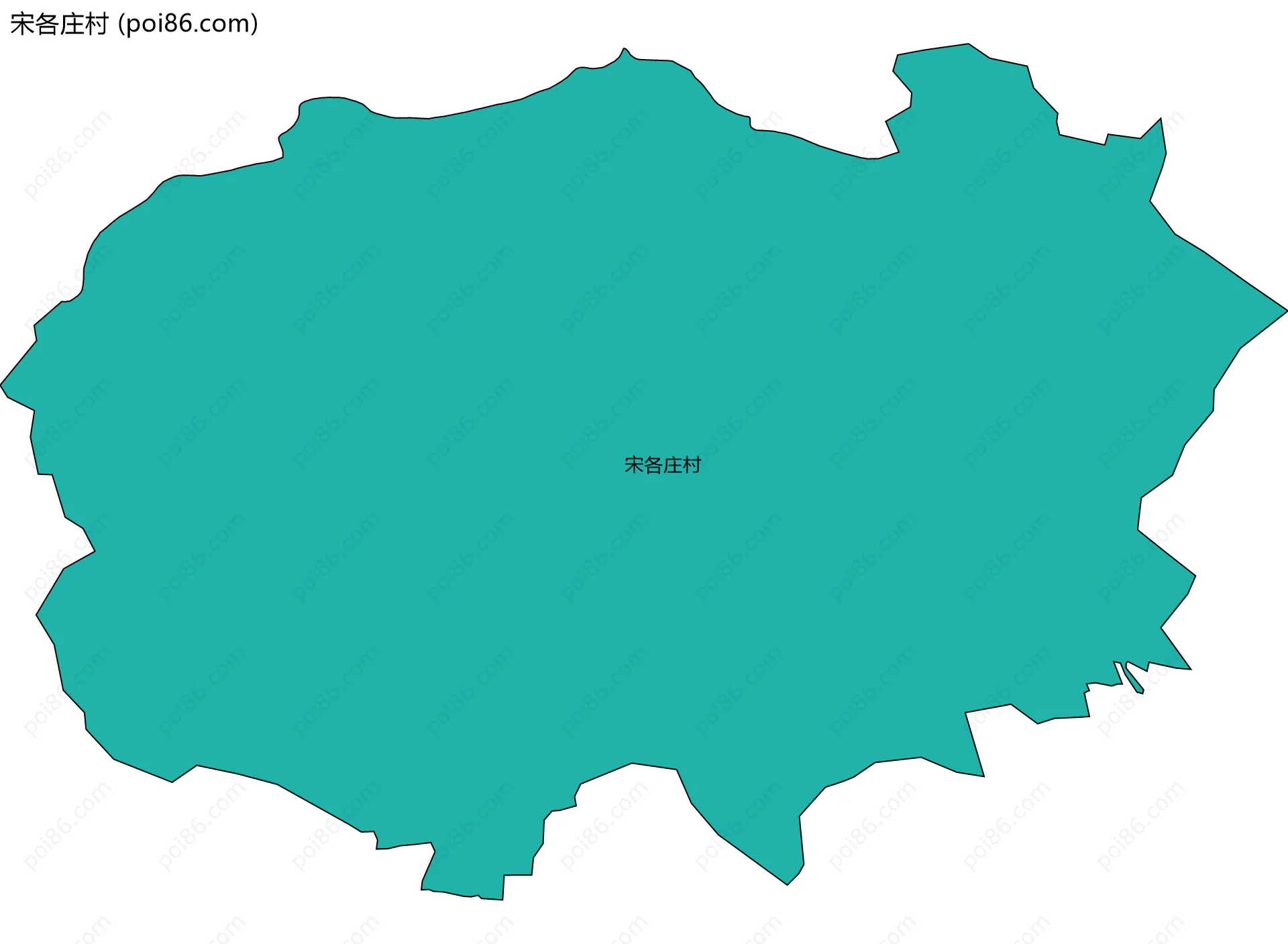 宋各庄村边界地图